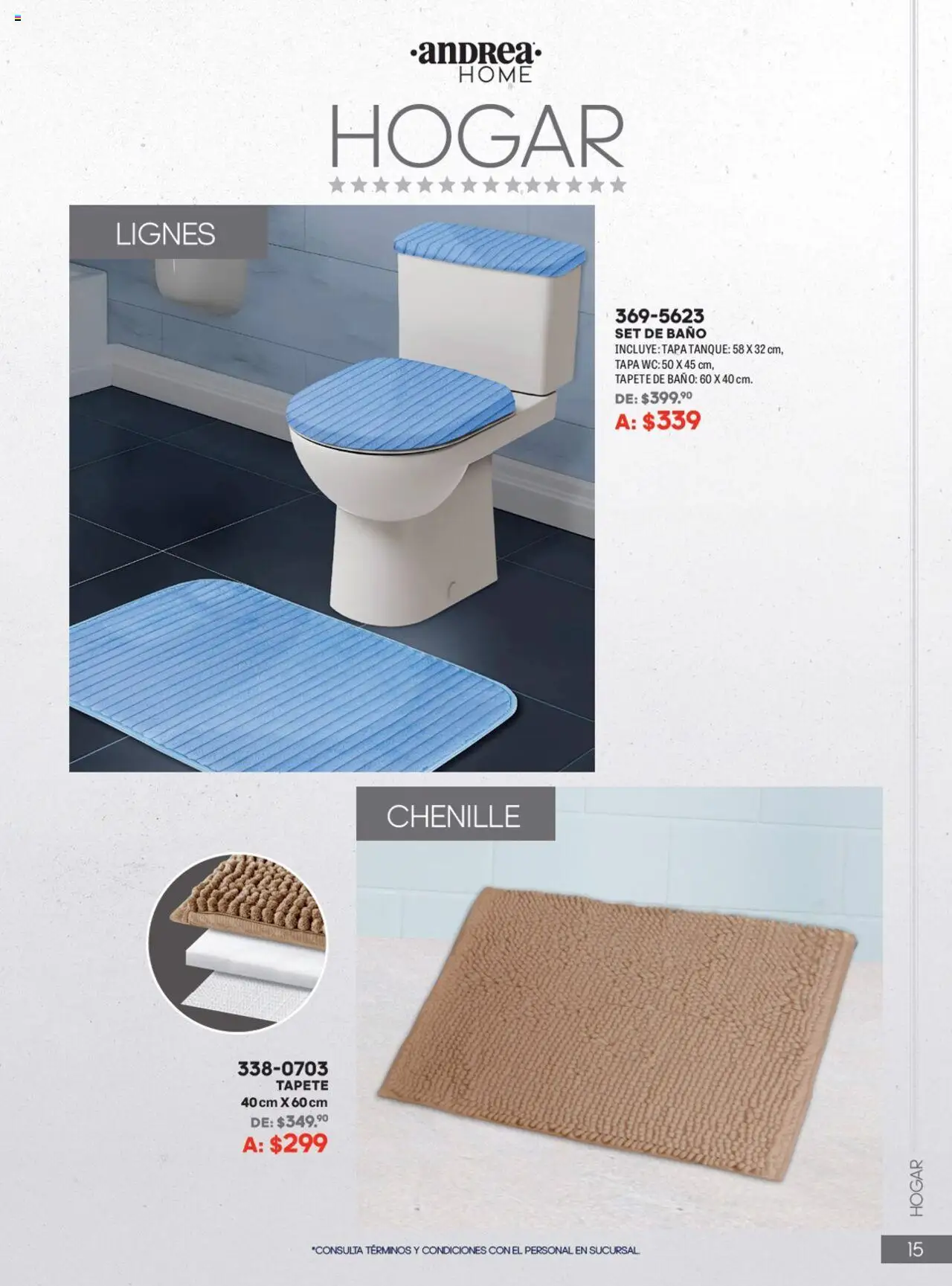 Nuevas ofertas de Andrea válidas en toda la República Mexicana desde el 22.06.2025. ¡Encuentra las mejores ofertas en Andrea catálogo Home! | Página: 15 | Productos: Wc, Baño, Tapete