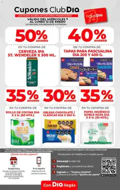 Vista previa Supermercado DIA Ofertas válido desde el 07.01.2026 | Página: 13 | Productos: Papel higiénico, Loción, Chocolate, Cerveza