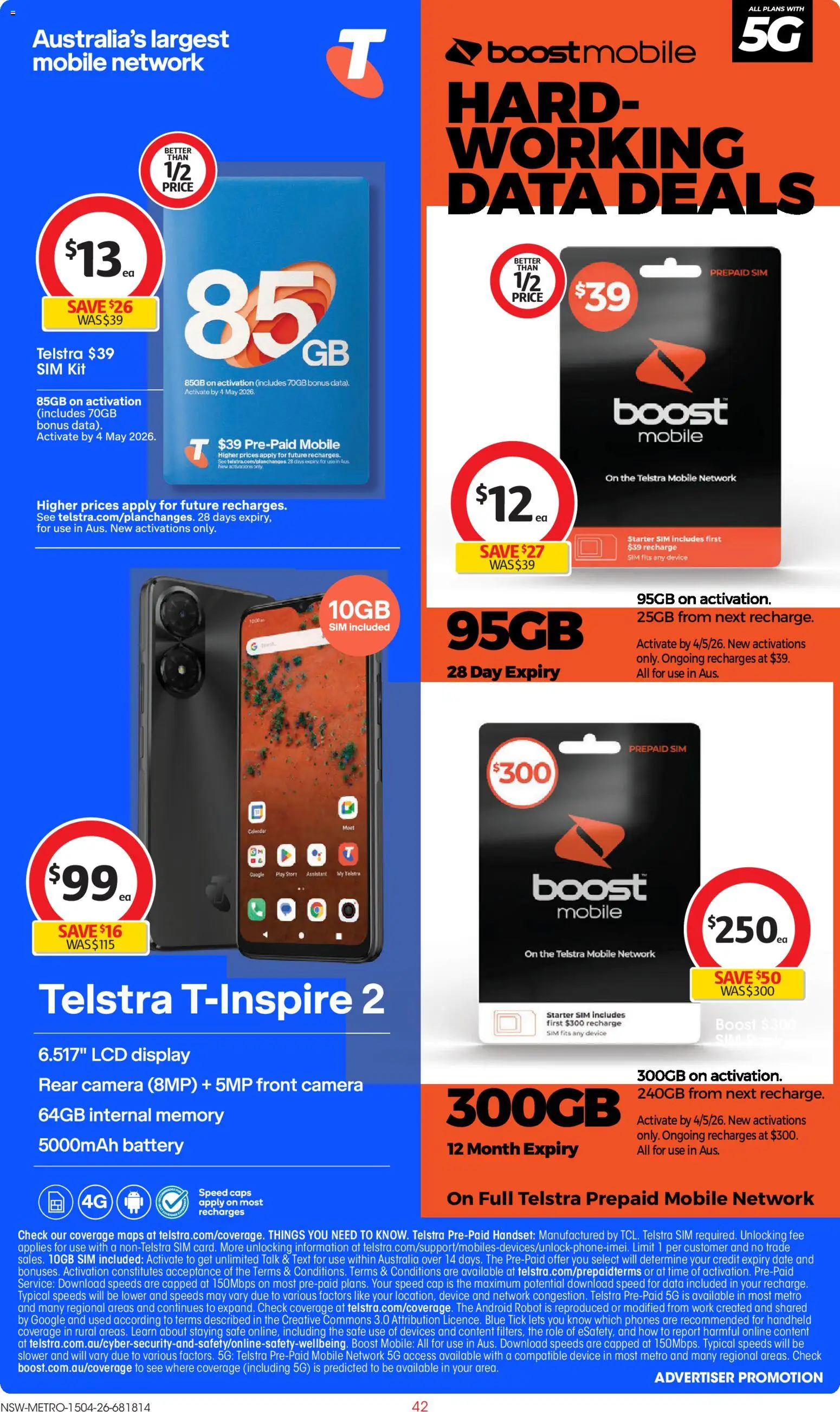 Coles catalogue - valid from 15.04.2026 | Page: 42 | Products: Device, Camera, Safe, Mobile