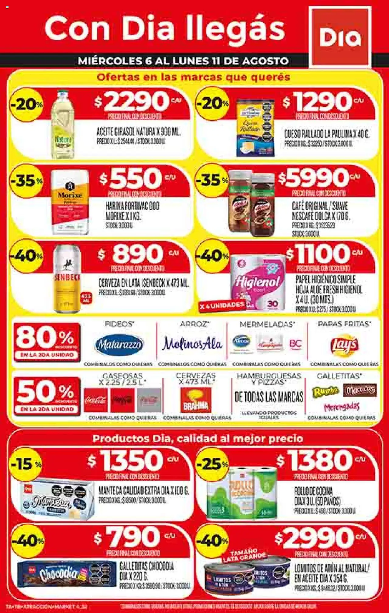 Supermercado DIA Ofertas │ válido desde el 06.08.2025 | Página: 1 | Productos: Cocina, Galletitas, Aceite, Fideos