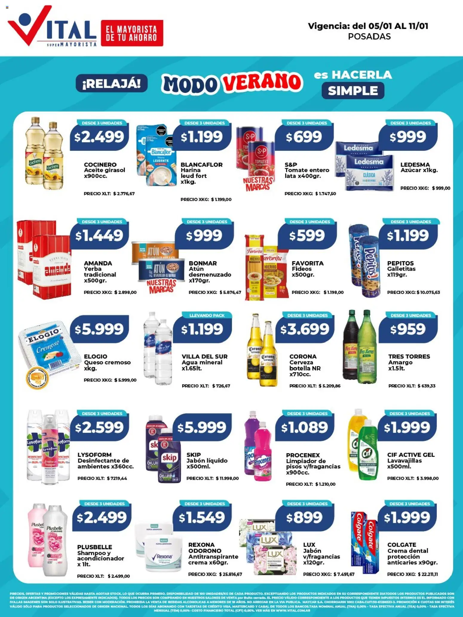 Vital - Ofertas - Posadas │ válido desde el 05.01.2026 | Página: 1 | Productos: Botella, Azucar, Jabón líquido, Jabón