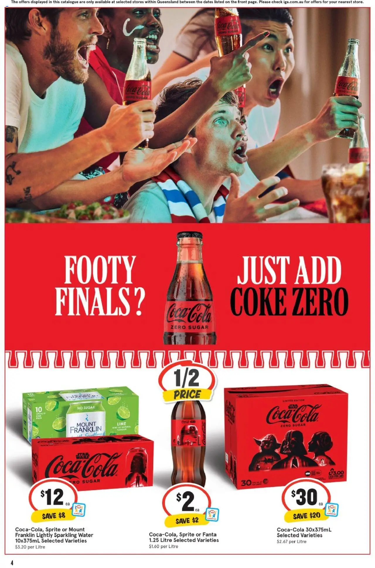 IGA catalogue - valid from 10.09.2025 | Page: 5 | Products: Coke, Coca Cola, Water, Sugar
