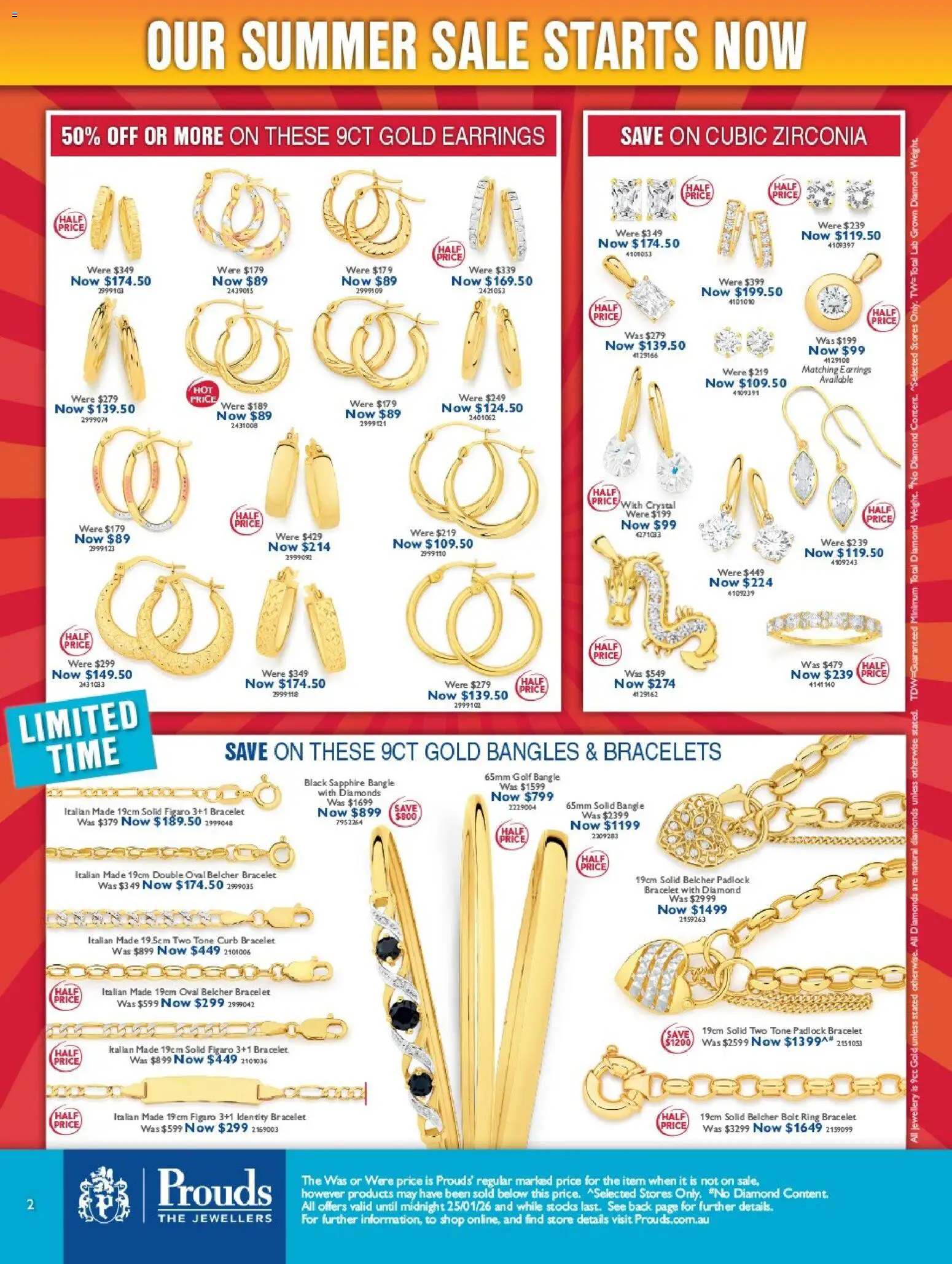 Prouds The Jewellers catalogue - valid from 03.01.2026 | Page: 2 | Products: Bracelet, Diamond, Earrings, Weight