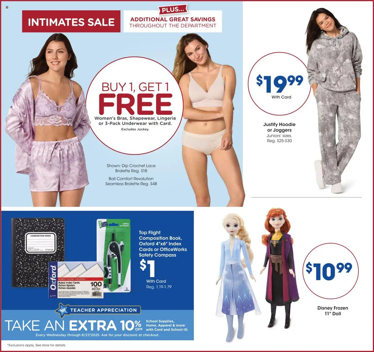 Fred Meyer Weekly Ad - valid from 13.08.2025 | Page: 3 | Products: Crochet, Hoodie, Underwear