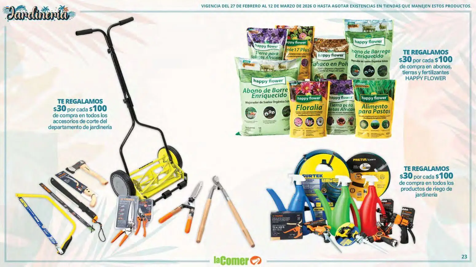 Nuevas ofertas de La Comer válidas en toda la República Mexicana desde el 27.02.2026. ¡Encuentra las mejores ofertas en La Comer folleto Ofertas! | Página: 23 | Productos: Repelente, Té