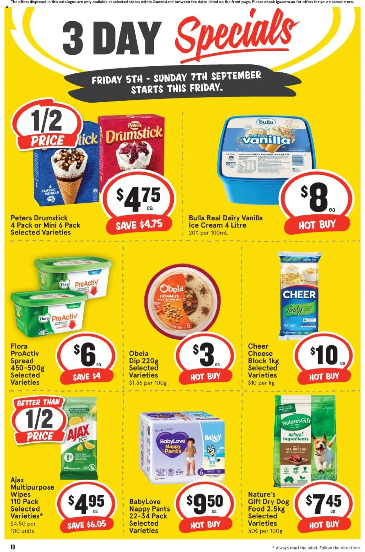 IGA catalogue - valid from 05.09.2025 | Page: 4 | Products: Cheese, Cream, Ice cream, Pants