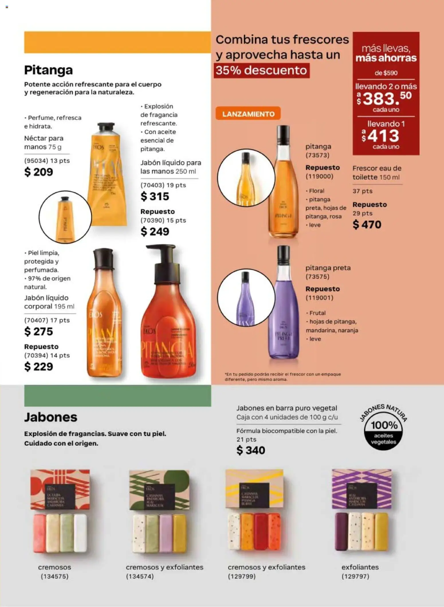 Nuevas ofertas de Natura válidas en toda la República Mexicana desde el 08.05.2026. ¡Encuentra las mejores ofertas en Natura campaña 8 2026! | Página: 111 | Productos: Jabón líquido, Aceite, Barra, Caja
