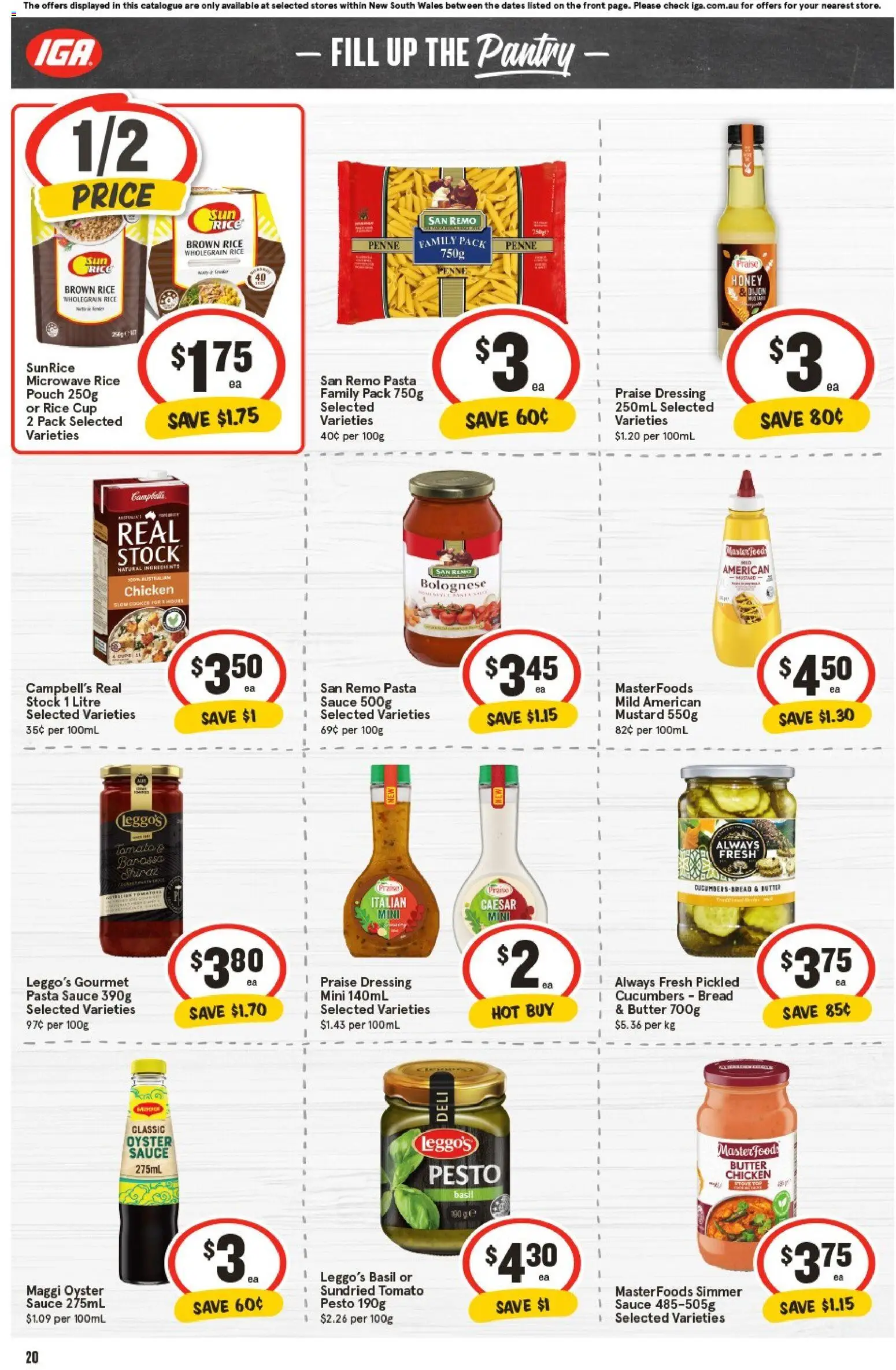 IGA catalogue - valid from 05.11.2025 | Page: 20 | Products: Butter, Honey, Microwave, Stove