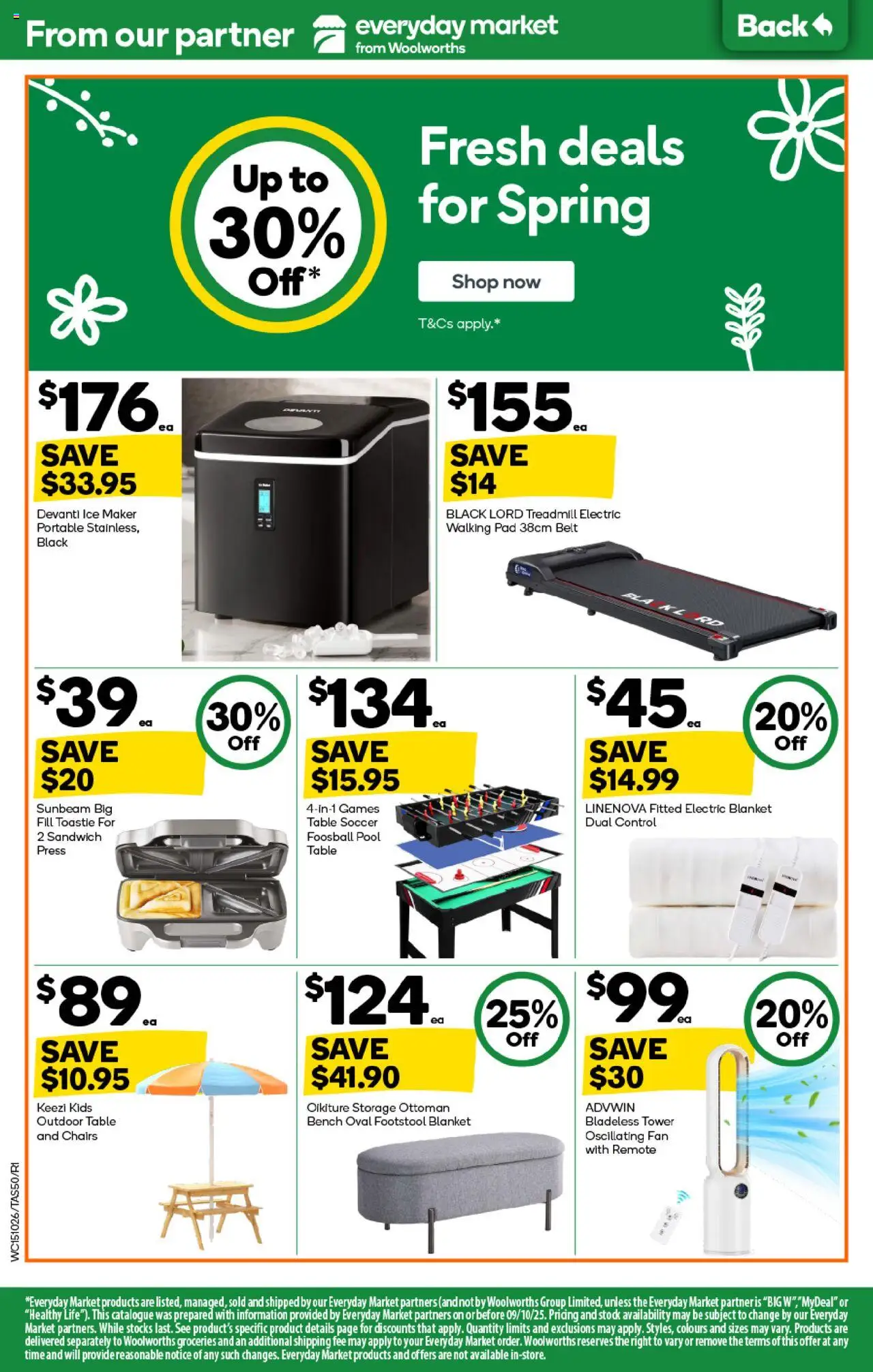Woolworths catalogue - valid from 15.10.2025 | Page: 50 | Products: Table, Ottoman, Belt, Fan