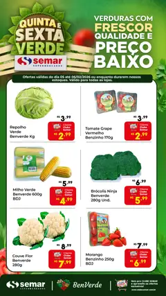Semar Supermercado - Ofertas Quinta e Sexta Verde - Pré-Visualização do folheto da loja Semar Supermercado, válido de 05.02.2026