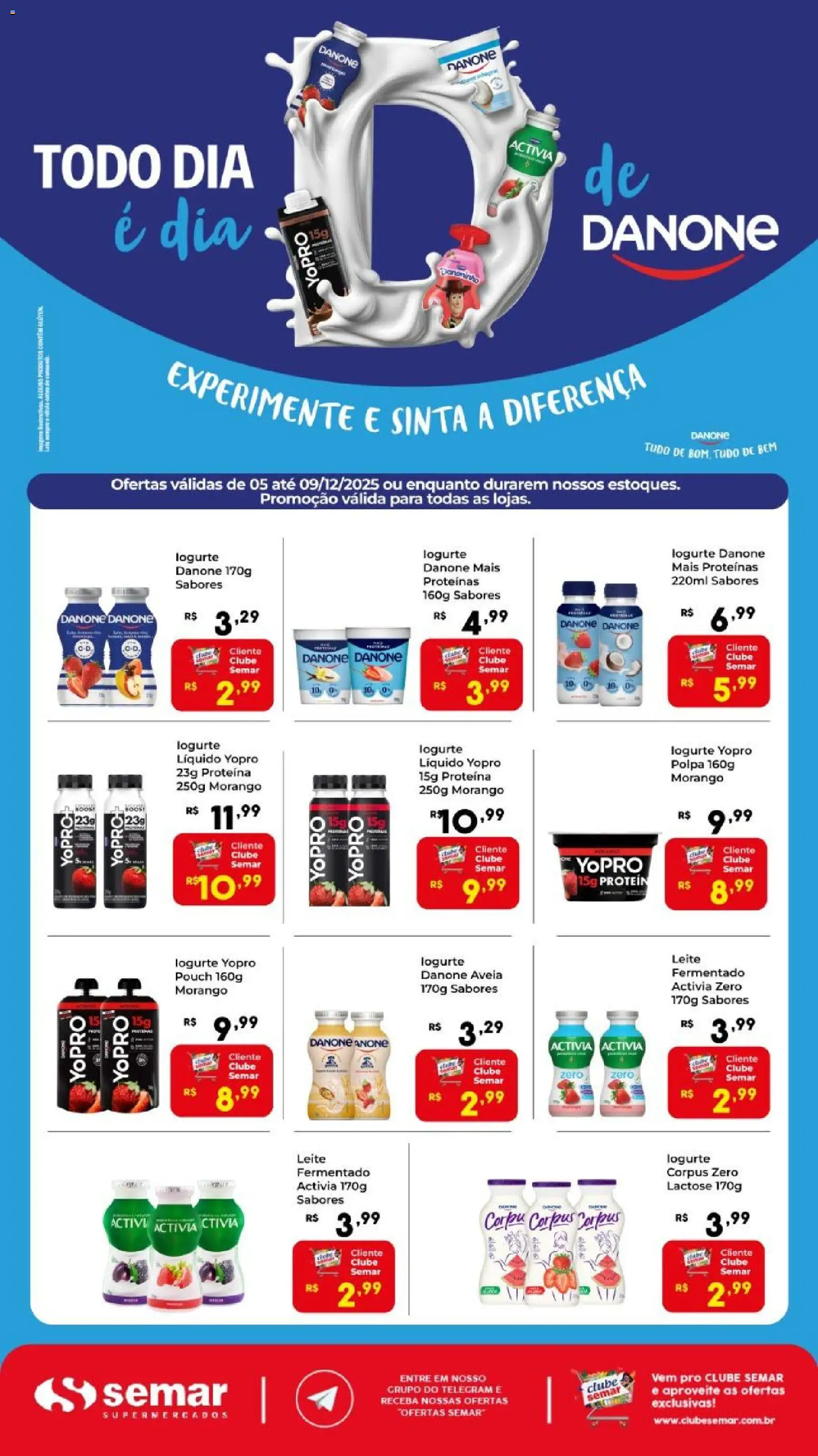 Semar Supermercado Folheto - válido de 05.12.2025 | Página: 1 | Produtos: Leite, Aveia