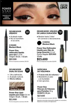 Vista previa Catálogo AVON Campaña 11/2025 válido desde el 23.09.2025 | Página: 32 | Productos: Maquillaje, Máscara, Delineador