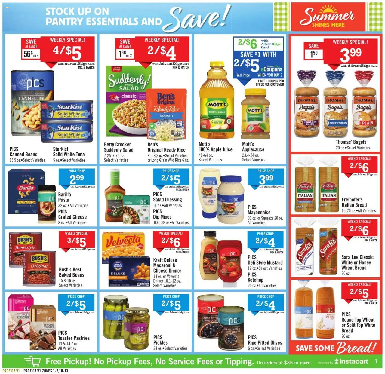 Price Chopper Weekly Ad - valid from 03.08.2025 | Page: 7 | Products: Toaster, Bread, Salad, Mayonnaise