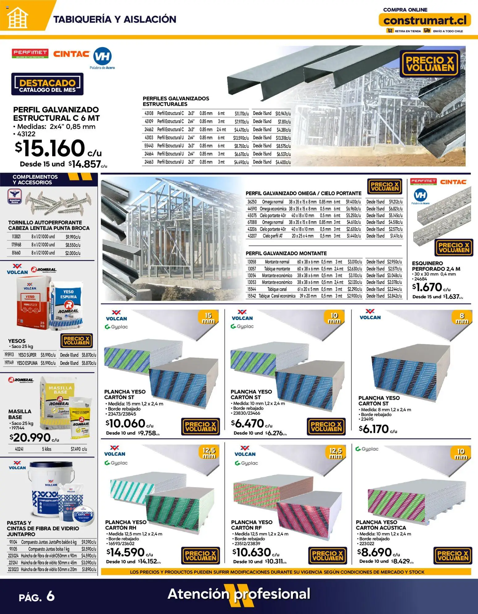 Construmart Ofertas │ válido desde el 01.04.2026 | Página: 6 | Productos: Espuma, Tornillo, Perfil, Base