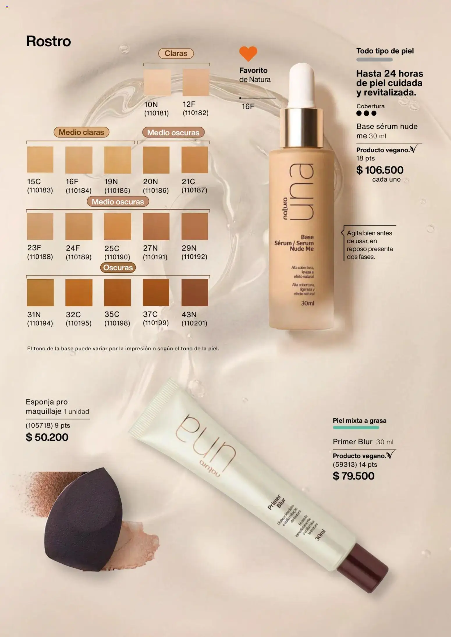 Natura revista - valida desde el 02.01.2026 | Página: 53 | Productos: Esponja, Serum, Maquillaje