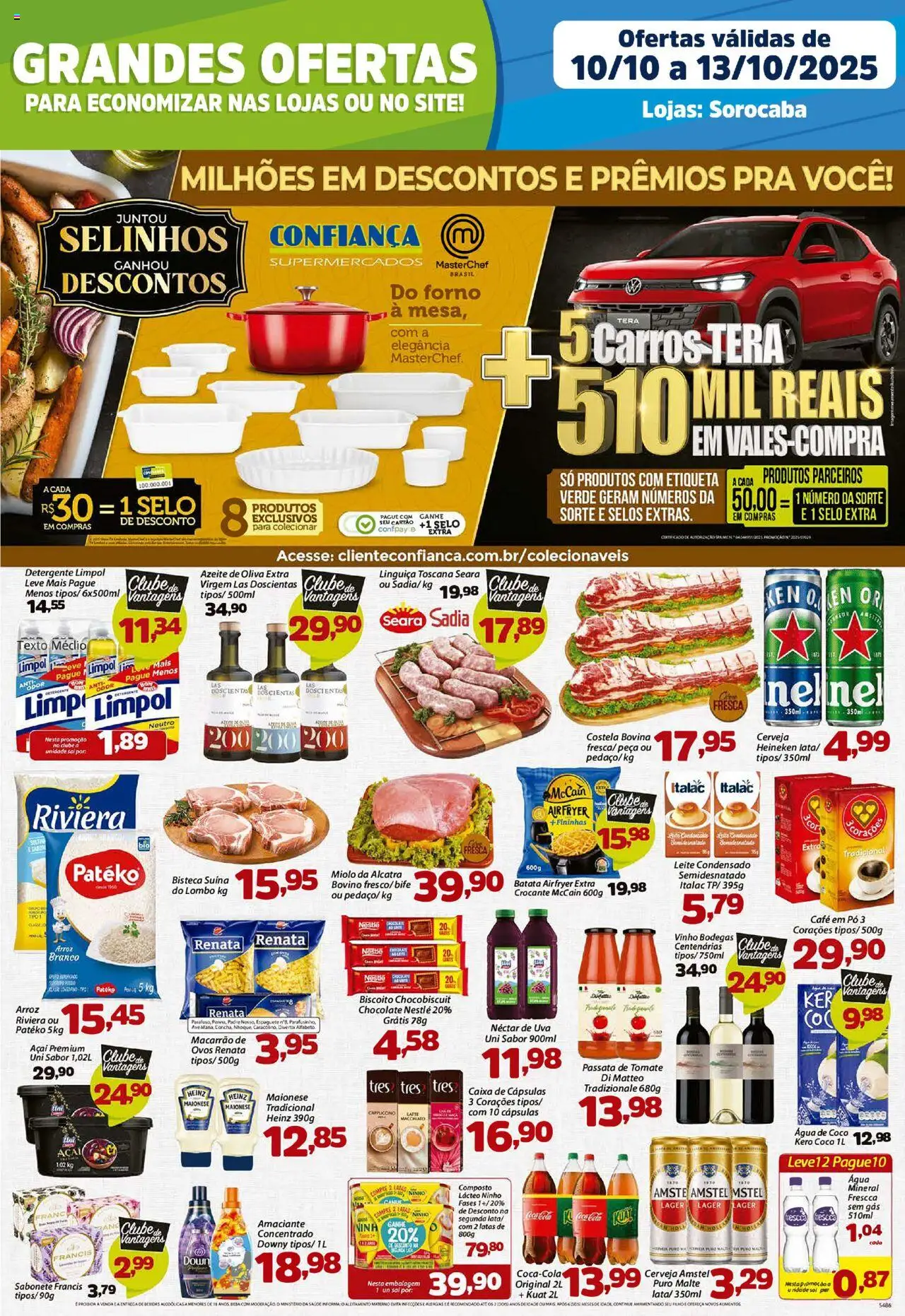 Confiança Folheto - válido de 10.10.2025 | Página: 1 | Produtos: Biscoito, Cola, Batata, Azeite