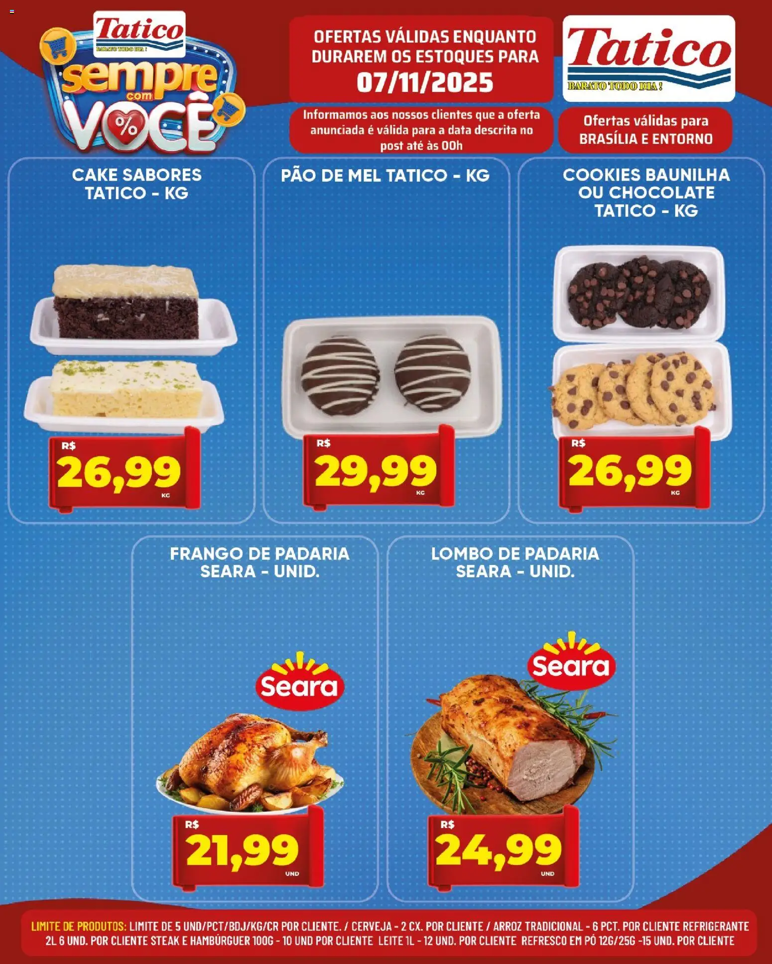 Tatico Folheto - válido de 07.11.2025 | Página: 10 | Produtos: Leite, Chocolate, Cerveja, Hambúrguer