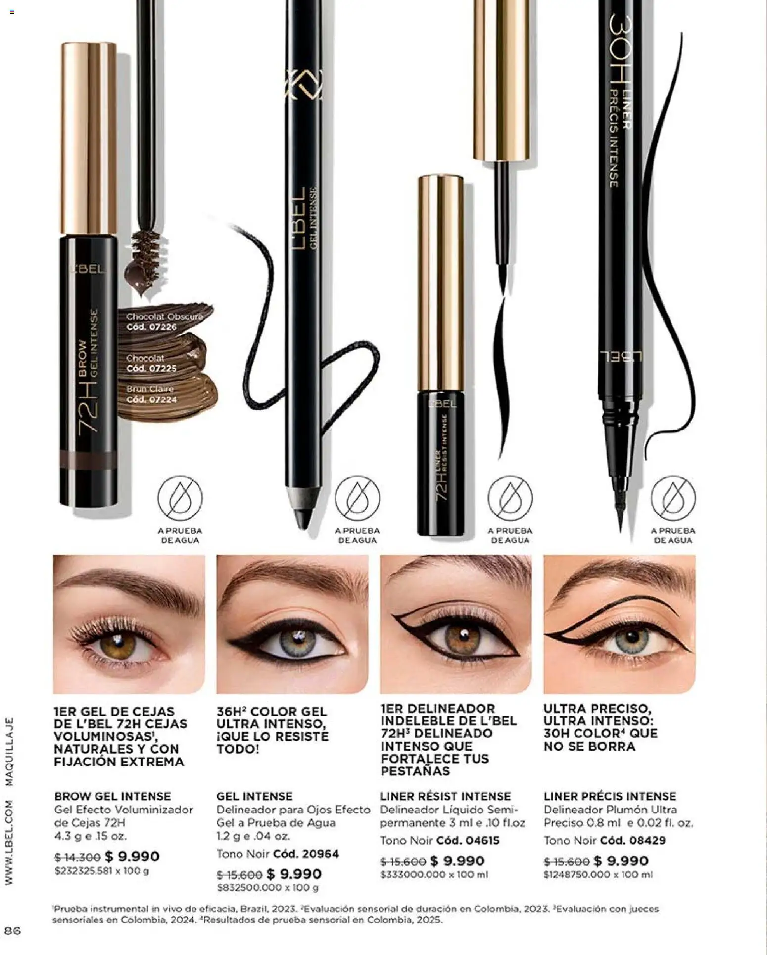 Catálogo L'Bel Campaña 7 │ válido desde el 18.04.2026 | Página: 86 | Productos: Agua, Maquillaje, Delineador, Plumón