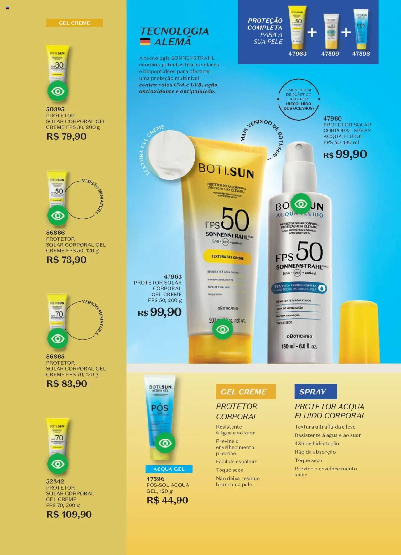 O Boticário Folheto - válido de 11.08.2025 | Página: 184 | Produtos: Protetor solar, Creme, Body