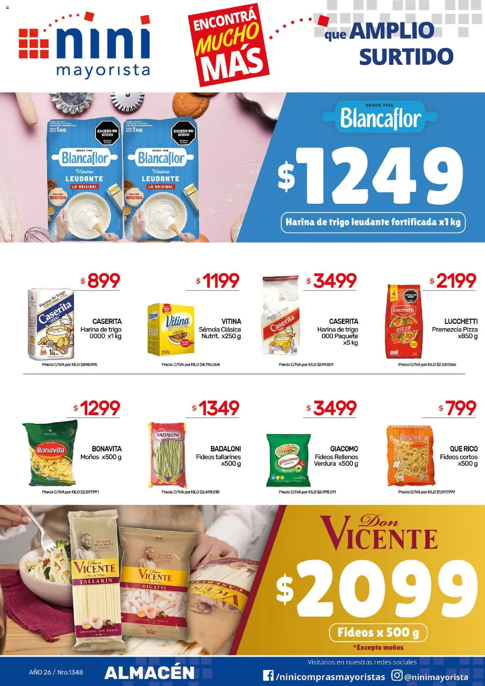 NINI Mayorista - Ofertas │ válido desde el 23.02.2026 | Página: 19 | Productos: Peso, Harina, Pizza, Fideos
