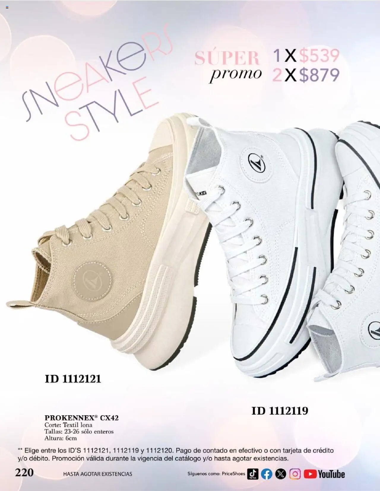 Nuevas ofertas de Price Shoes válidas en toda la República Mexicana desde el 05.08.2024. ¡Encuentra las mejores ofertas en Price Shoes catálogo Vestir Casual ! | Página: 220 | Productos: Lona