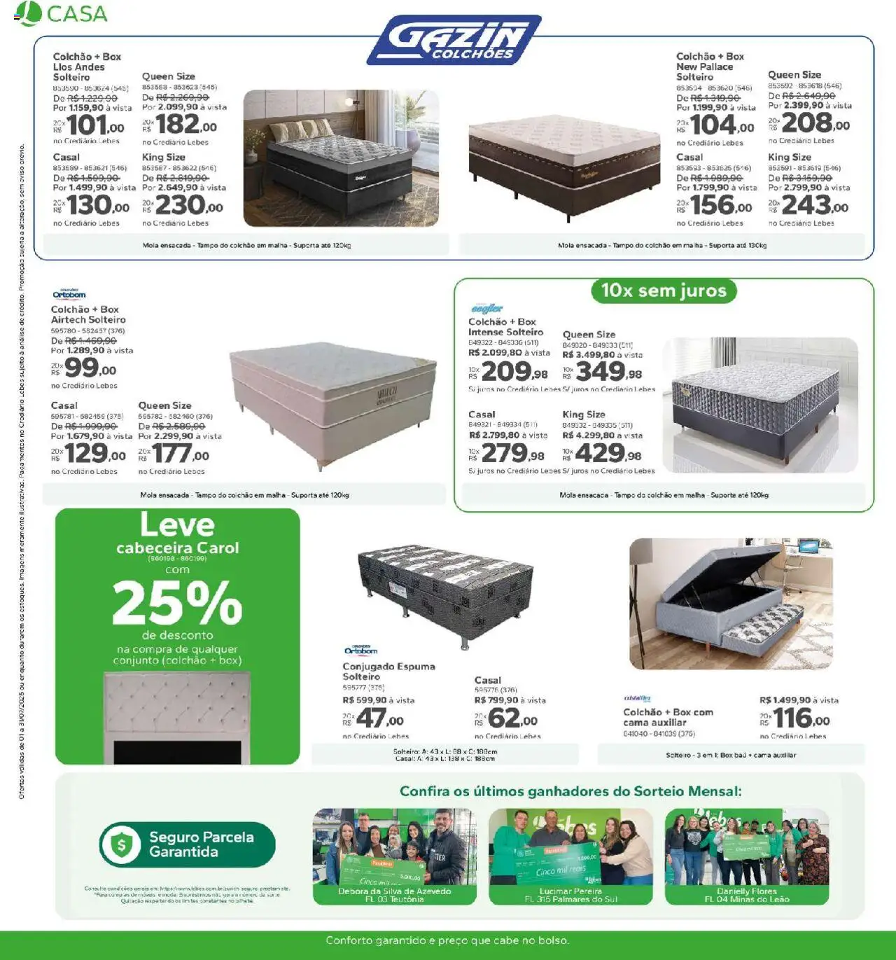 Lebes Folheto - válido de 01.07.2025 | Página: 14 | Produtos: Cama, Colchão, Flores