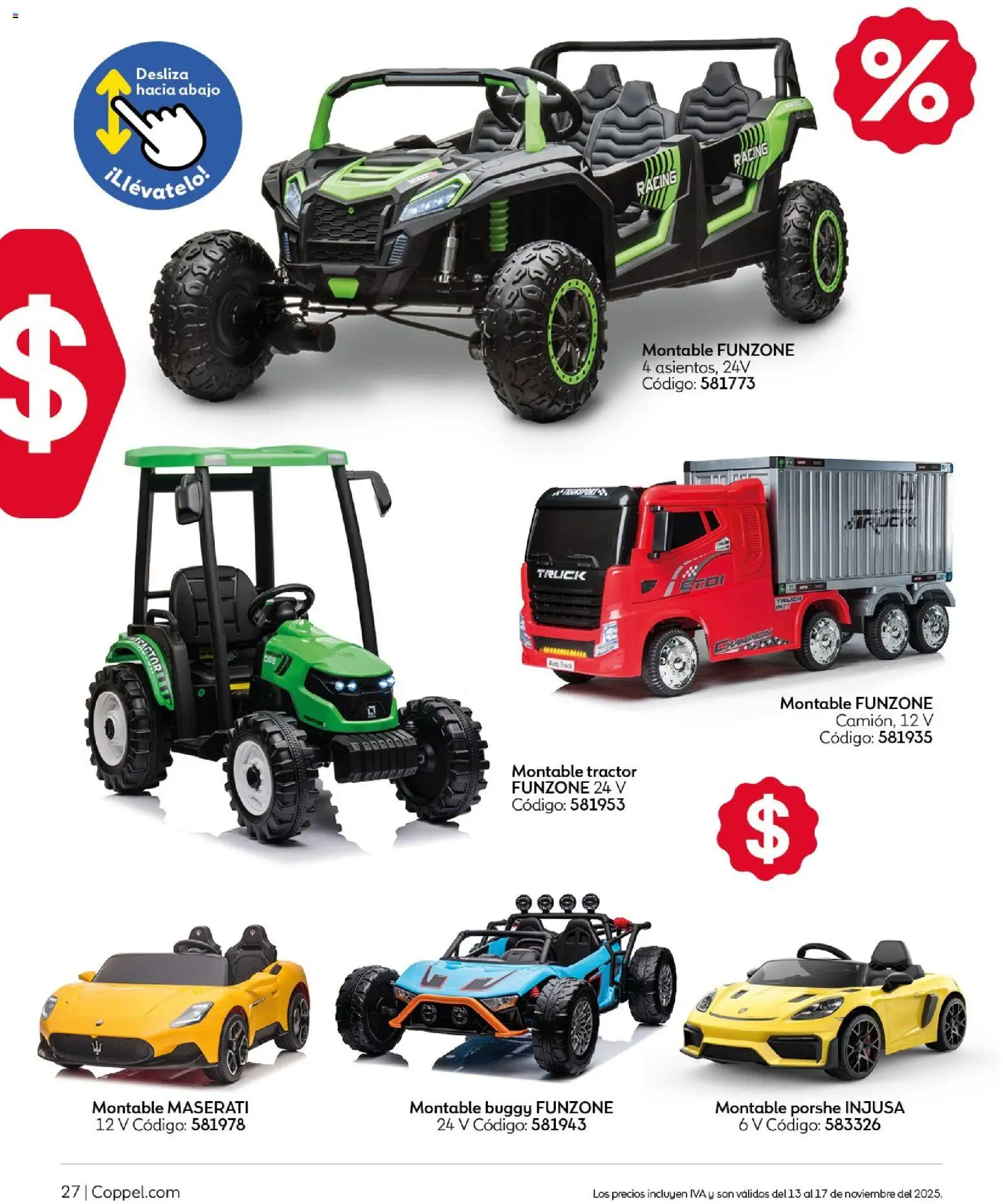 Nuevas ofertas de Coppel válidas en toda la República Mexicana desde el 13.11.2025. ¡Encuentra las mejores ofertas en Coppel Buen Fin! | Página: 28 | Productos: Tractor