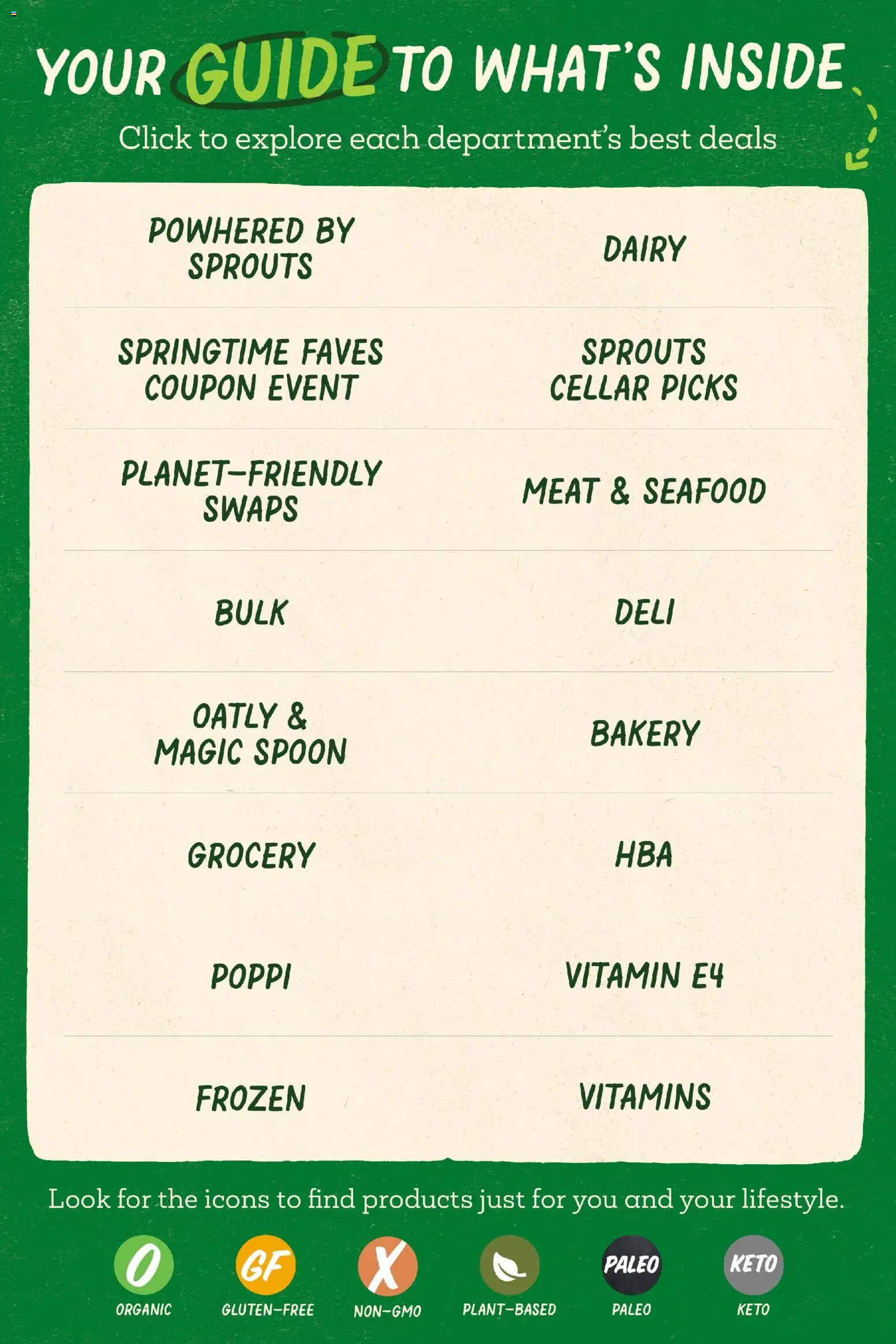 Sprouts Monthly Ad - valid from 25.03.2026 | Page: 2 | Products: Vitamin, Bakery, Seafood