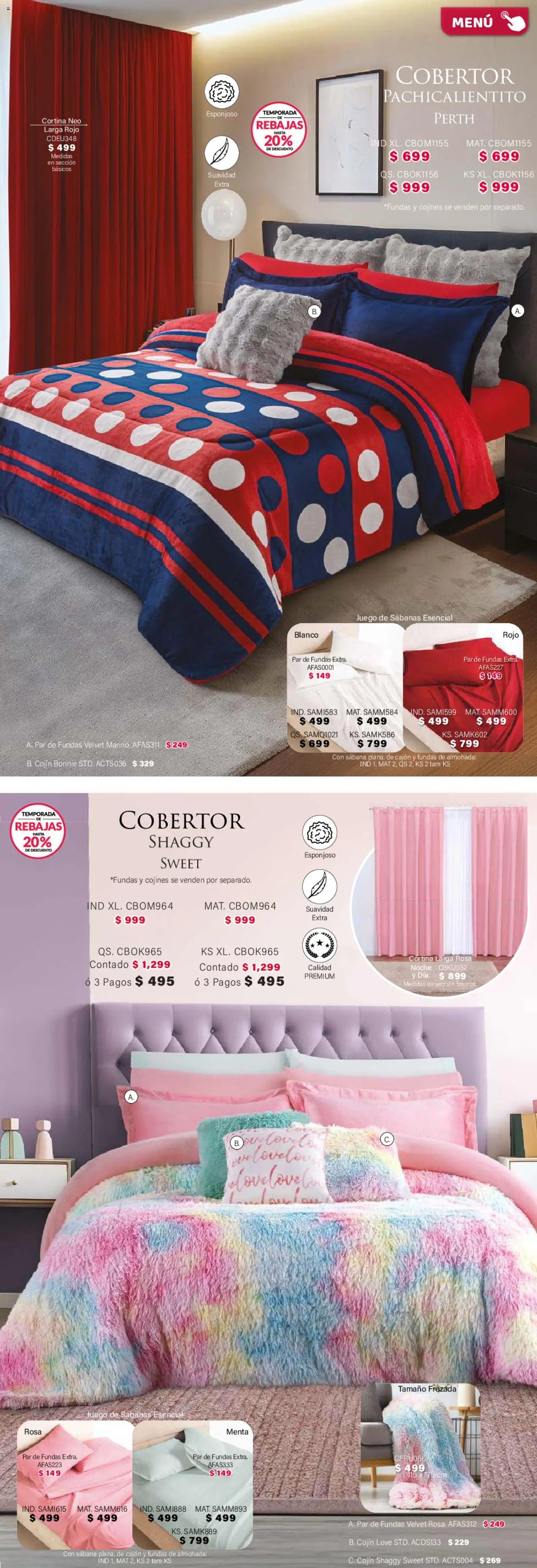 Nuevas ofertas de Colchas Concord válidas en toda la República Mexicana desde el 01.02.2026. ¡Encuentra las mejores ofertas en Colchas Concord catálogo! | Página: 169 | Productos: Cobertor, Juego, Almohada, Sabanas