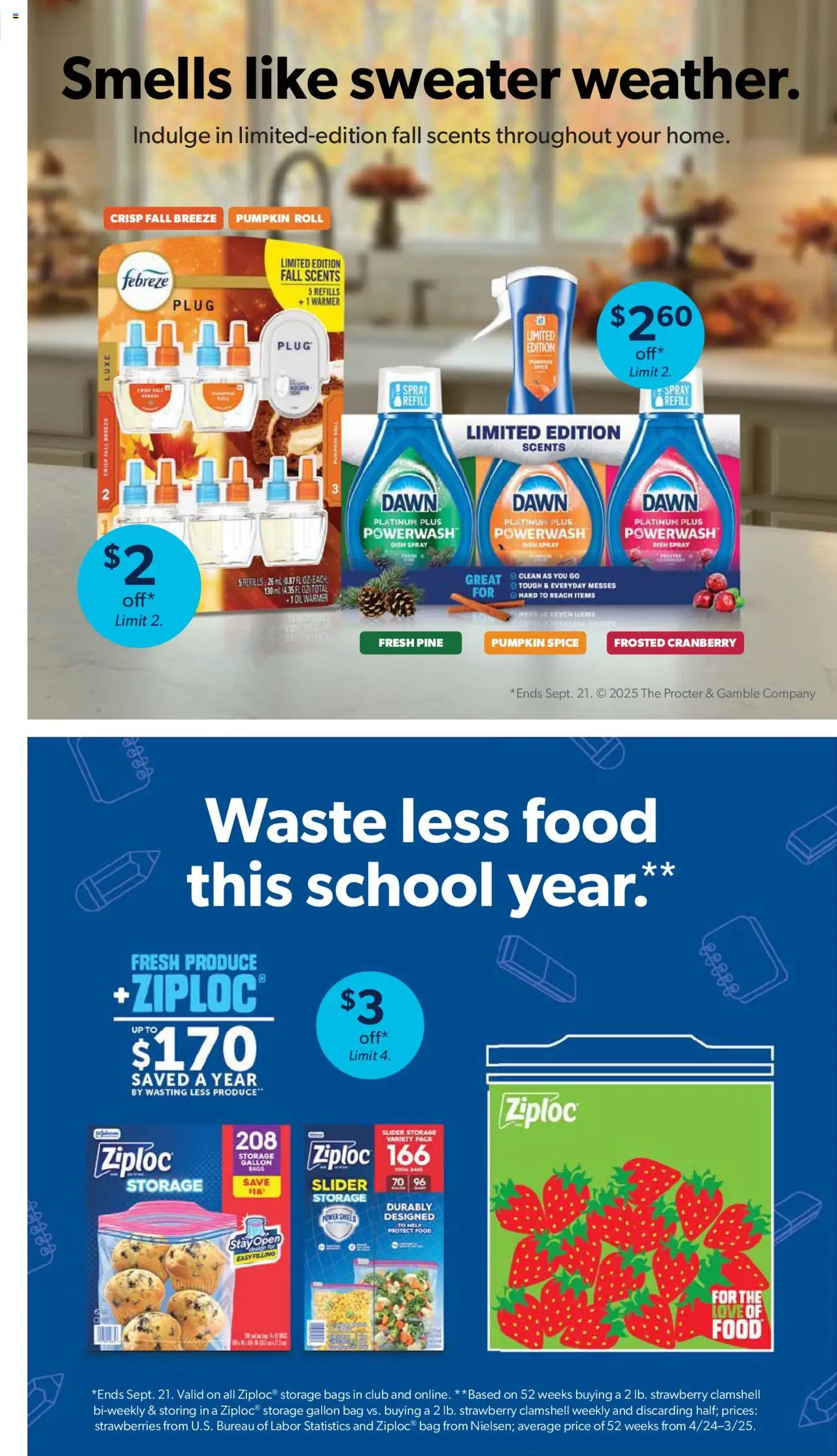 Sam's Club Instant Savings Book September - valid from 27.08.2025 | Page: 9 | Products: Strawberries, Sweater, Pumpkin, Bag