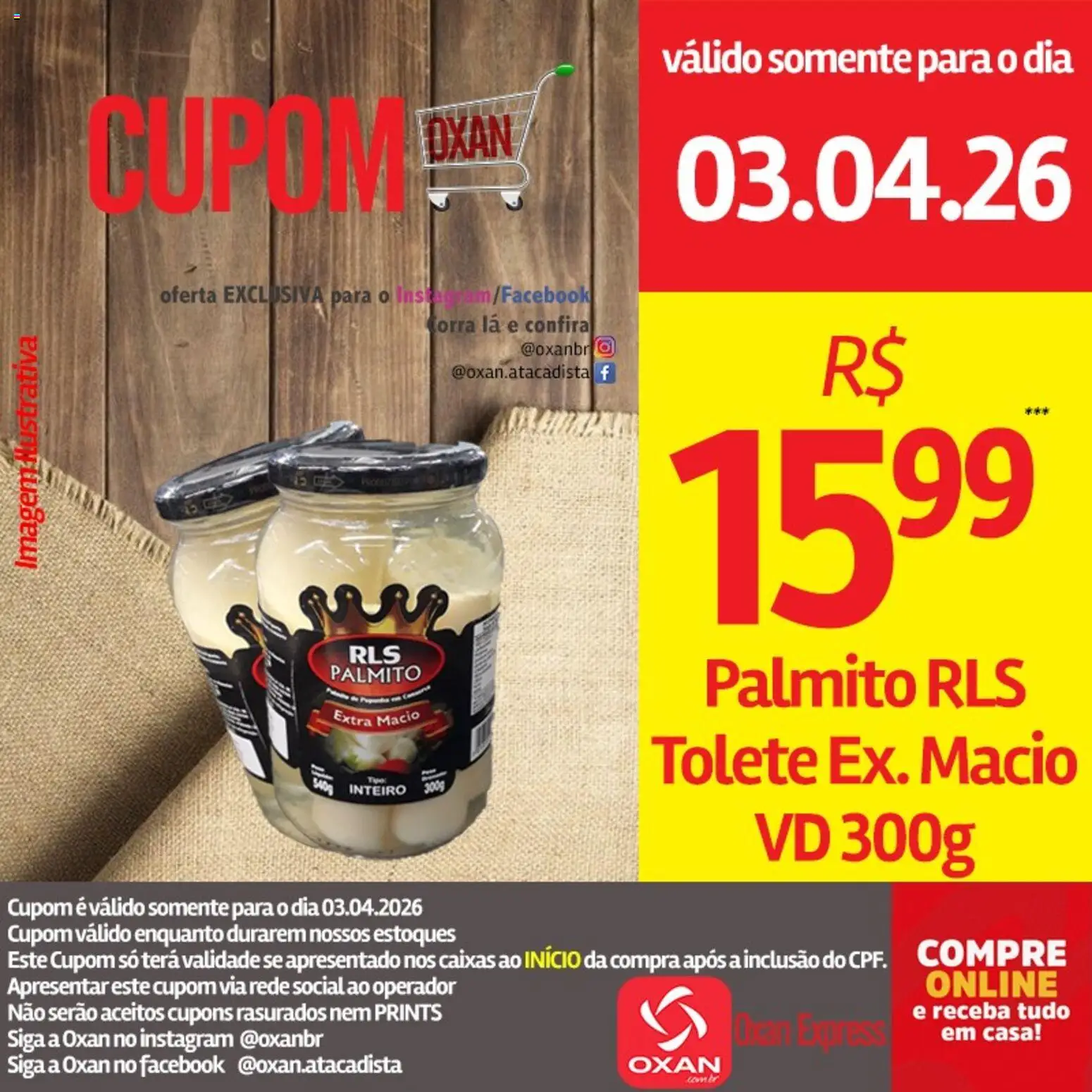 Oxan Atacadista Folheto - válido de 03.04.2026 | Página: 11 | Produtos: Palmito