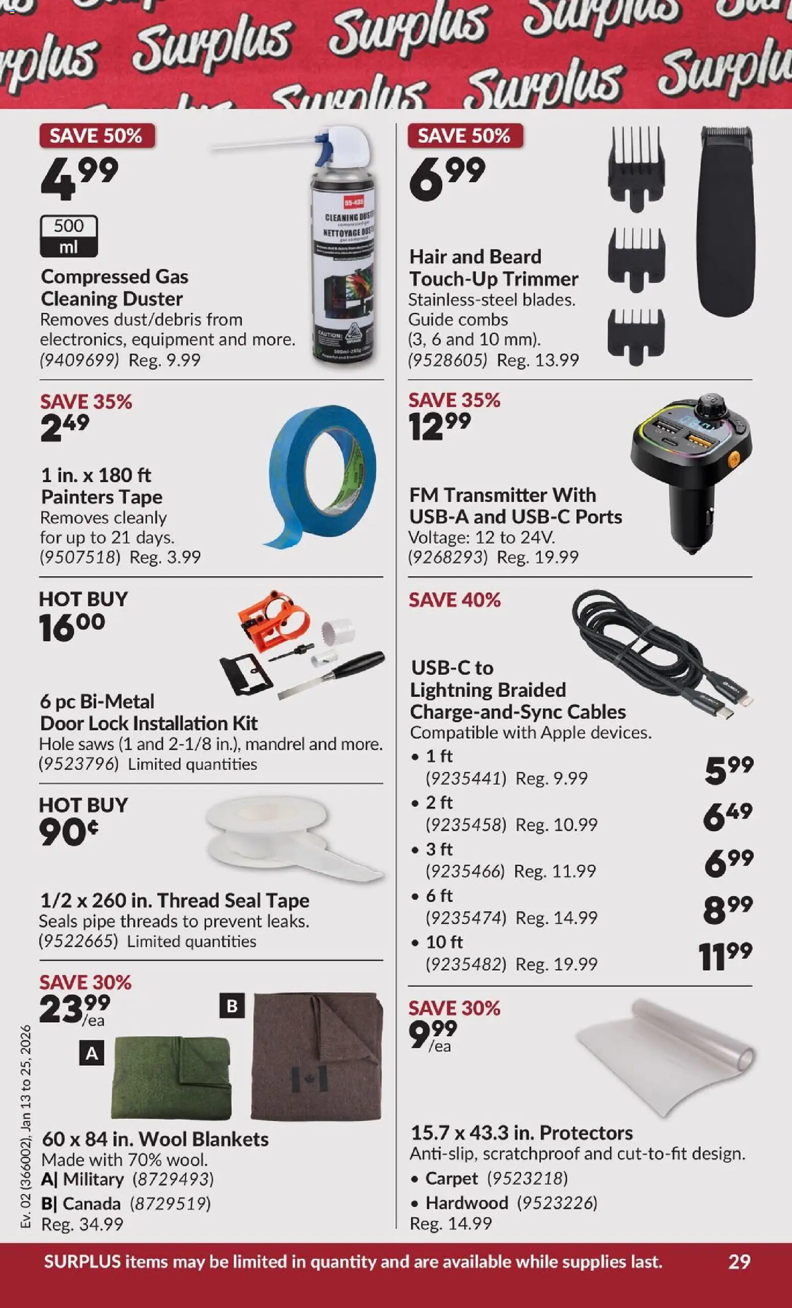 Princess Auto flyer valid from 13.01.2026 | Page: 35 | Products: PC, Carpet