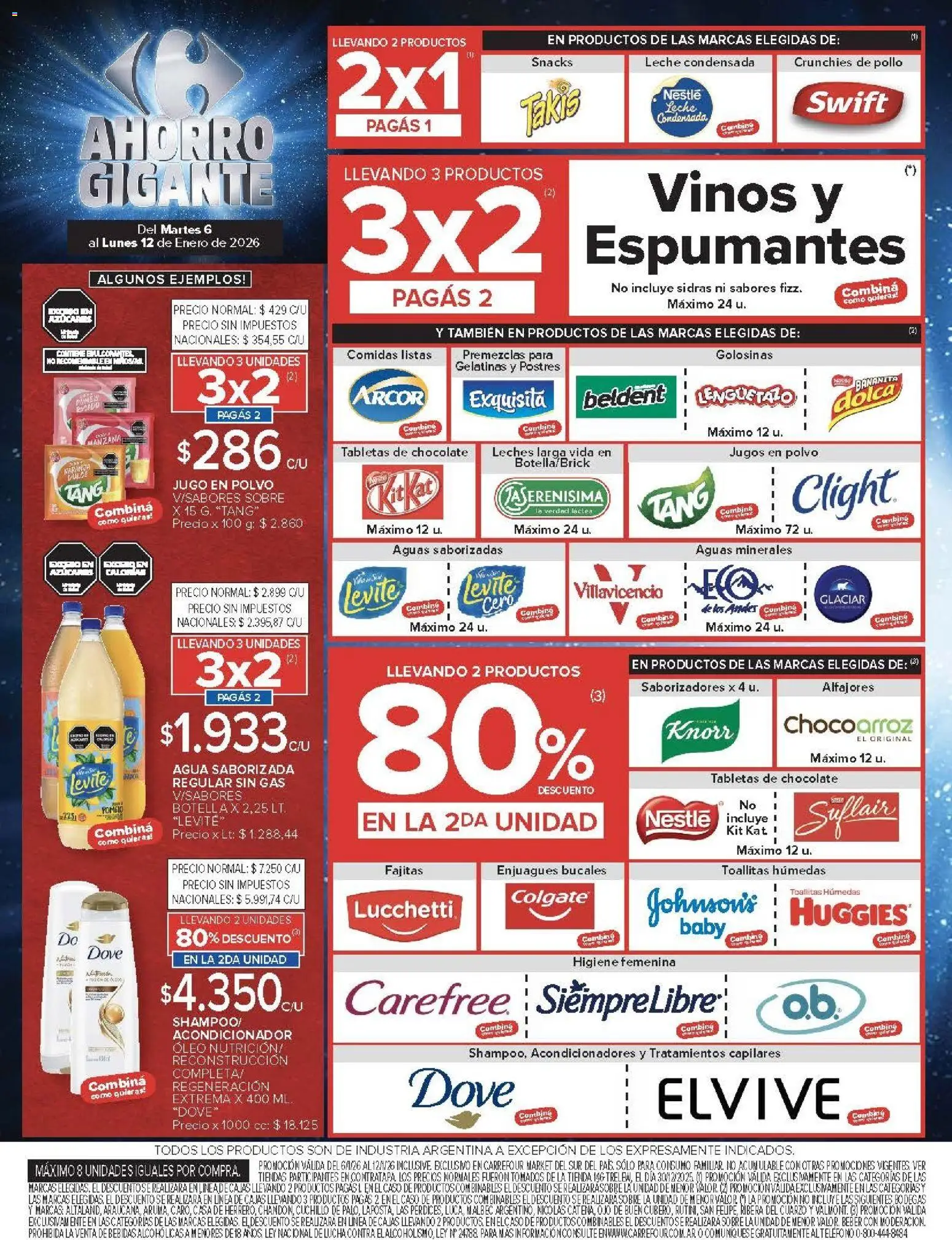 Carrefour Market catálogo │ válido desde el 06.01.2026 | Página: 5 | Productos: Caso, Agua, Leche, Chocolate