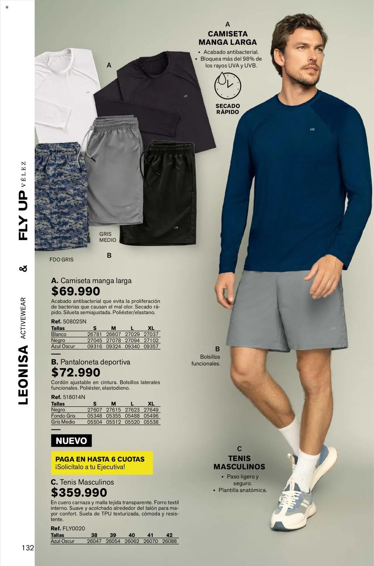 Leonisa revista - valida desde el 04.08.2025 | Página: 132 | Productos: Camiseta, Tenis, Cómoda, Pantaloneta