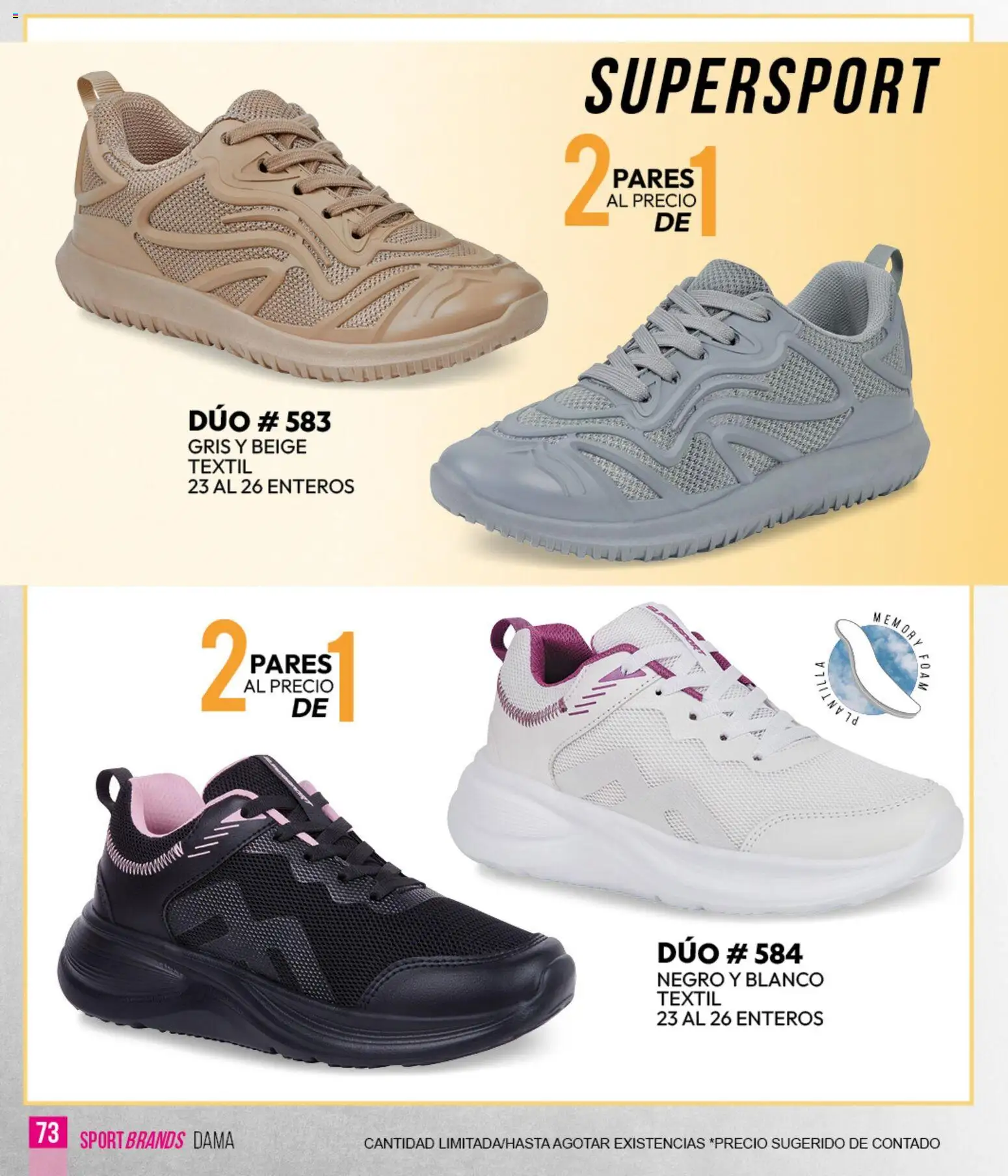 Nuevas ofertas de Cklass válidas en toda la República Mexicana desde el 05.03.2026. ¡Encuentra las mejores ofertas en Cklass catálogo Verano Sportbrands Dama! | Página: 74