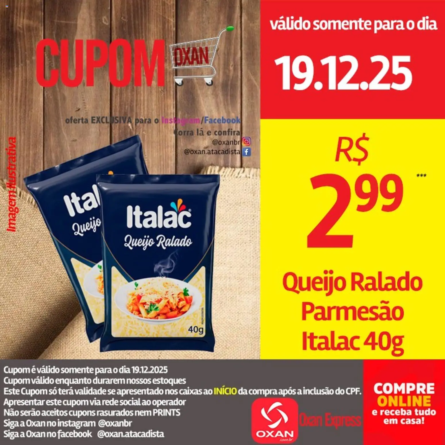 Oxan Atacadista Folheto - válido de 19.12.2025 | Página: 16 | Produtos: Queijo, Parmesão, Queijo ralado