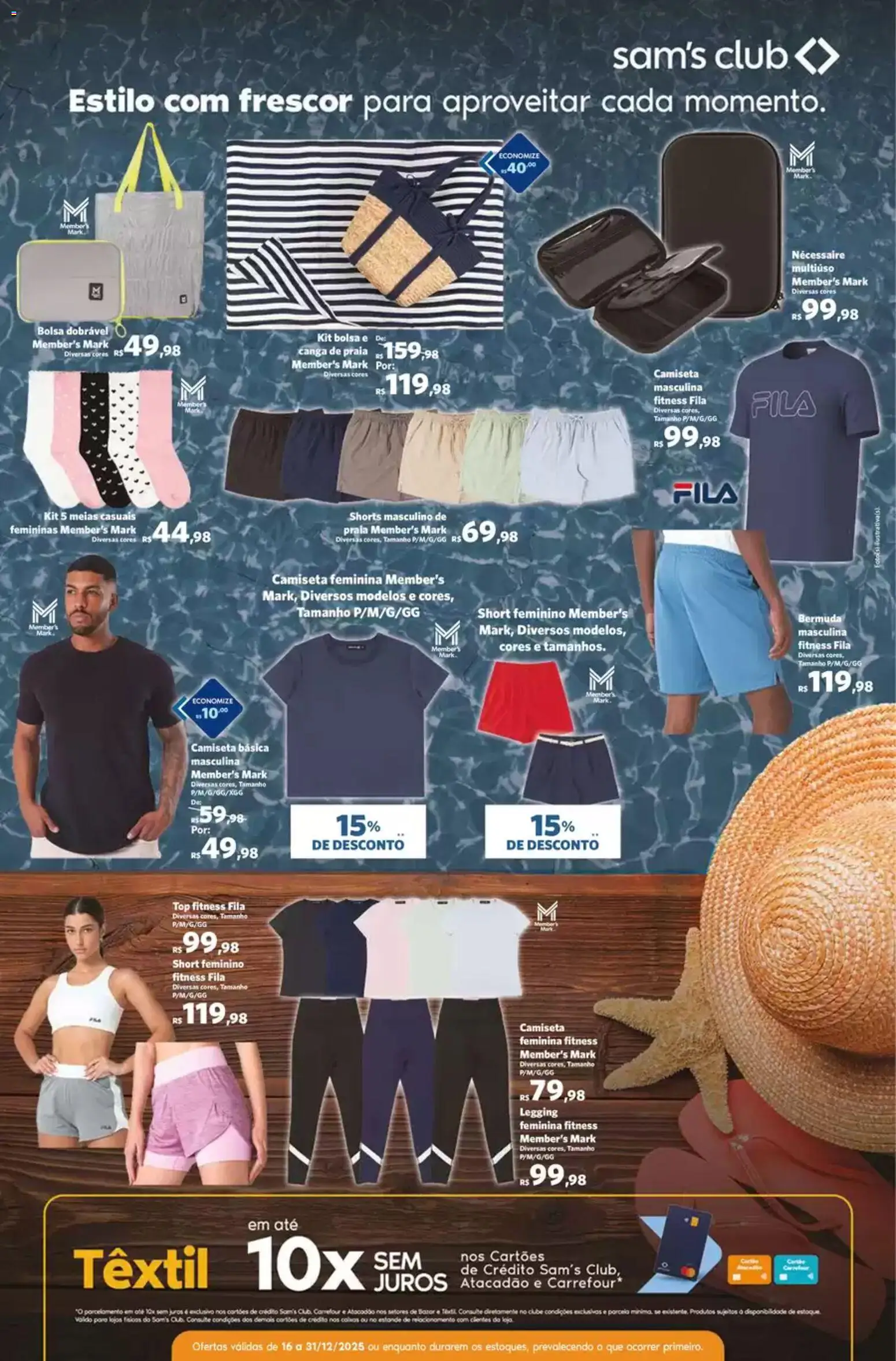Sam's Club Folheto - válido de 16.12.2025 | Página: 6 | Produtos: Necessaire, Canga, Meias, Bolsa