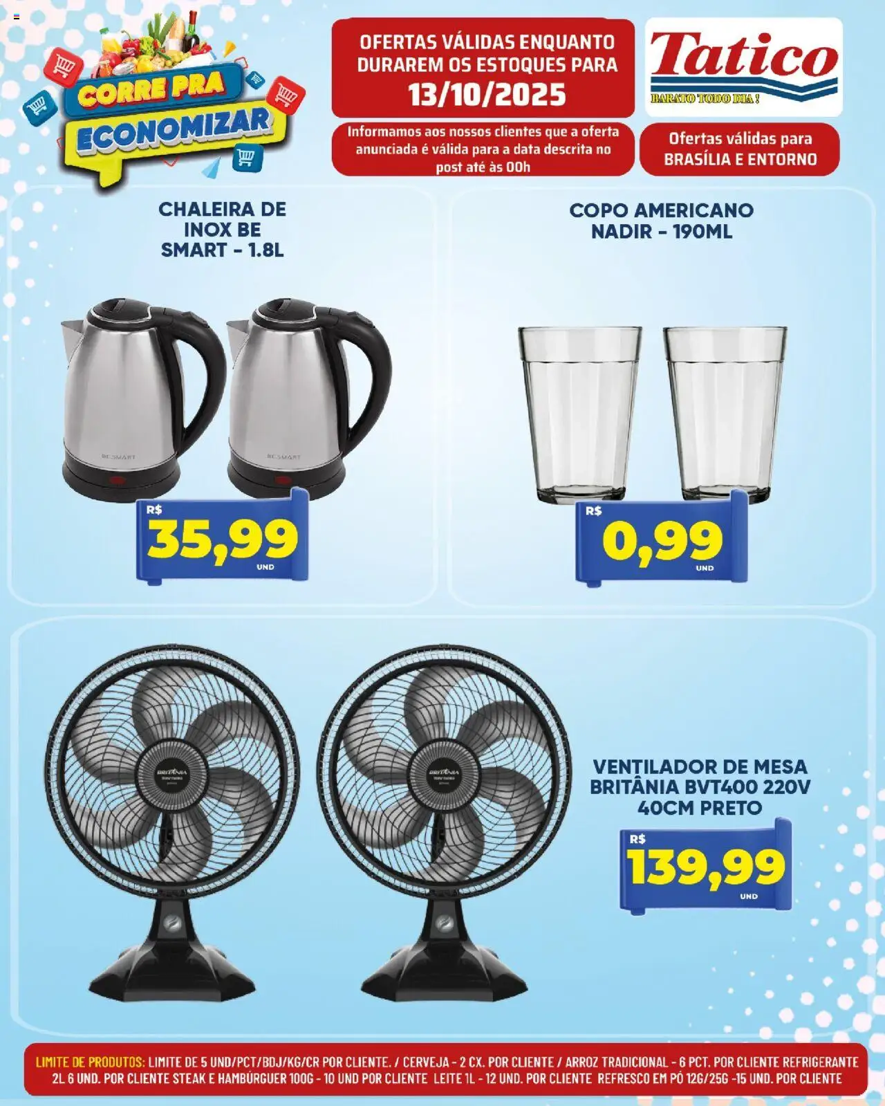 Tatico Folheto - válido de 14.10.2025 | Página: 30 | Produtos: Ventilador, Refresco, Mesa, Cerveja