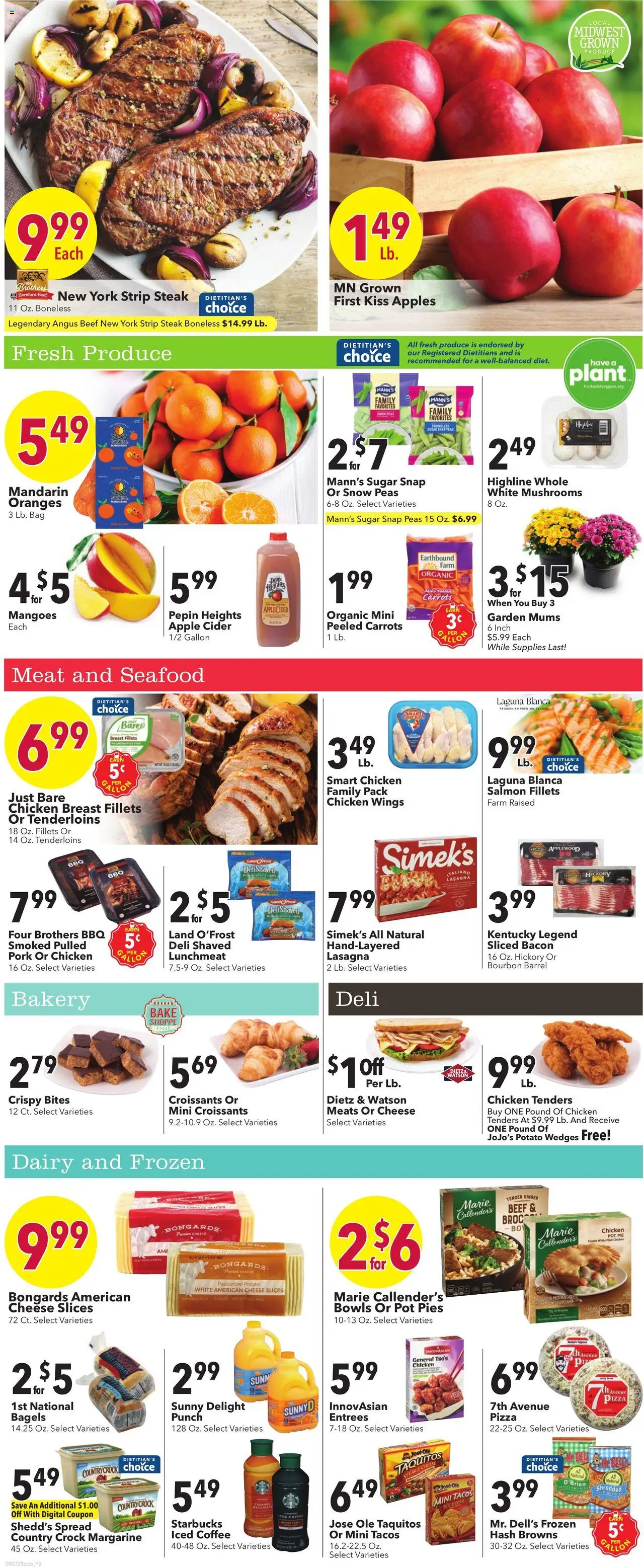 Coborn's Weekly Ad - valid from 10.09.2025 | Page: 2 | Products: Mushrooms, Pizza, Oranges, Sugar