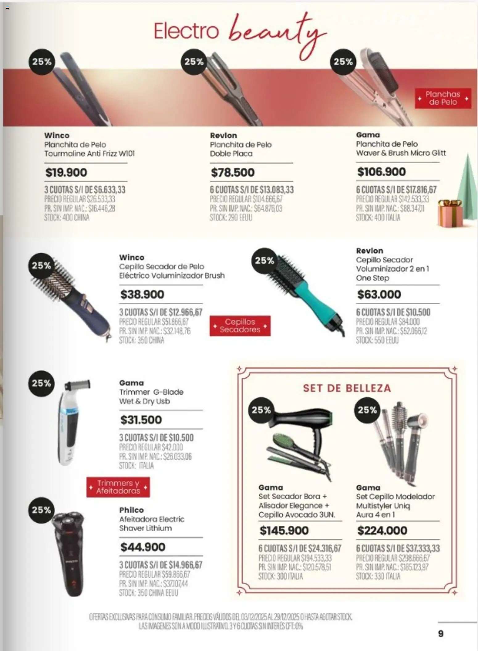 Pigmento catálogo │ válido desde el 03.12.2025 | Página: 9 | Productos: Usb, Secador de pelo, Cepillo, Afeitadora