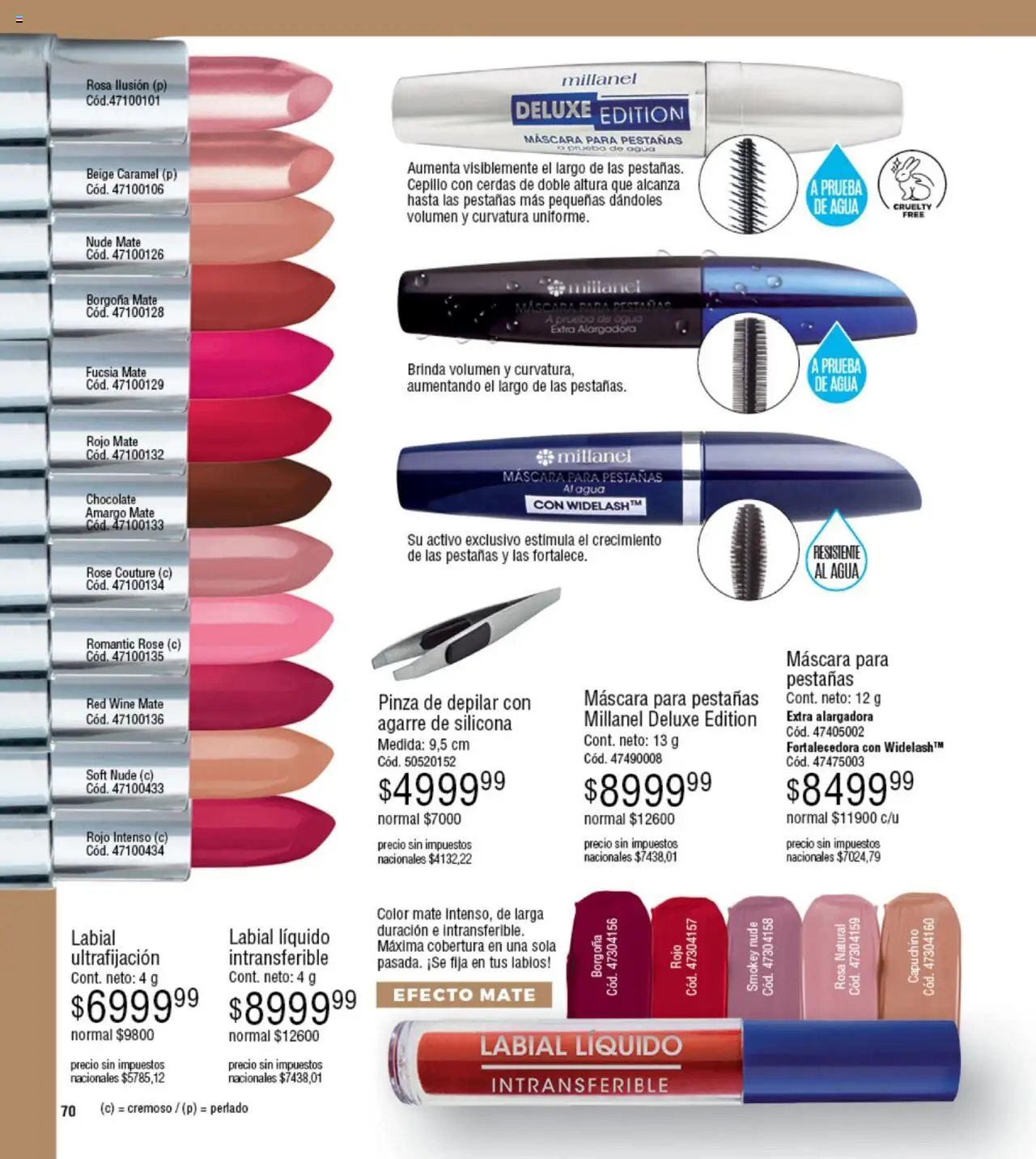 Millanel - Catálogo │ válido desde el 20.10.2025 | Página: 70 | Productos: Pinza, Cepillo, Pinza de depilar, Agua