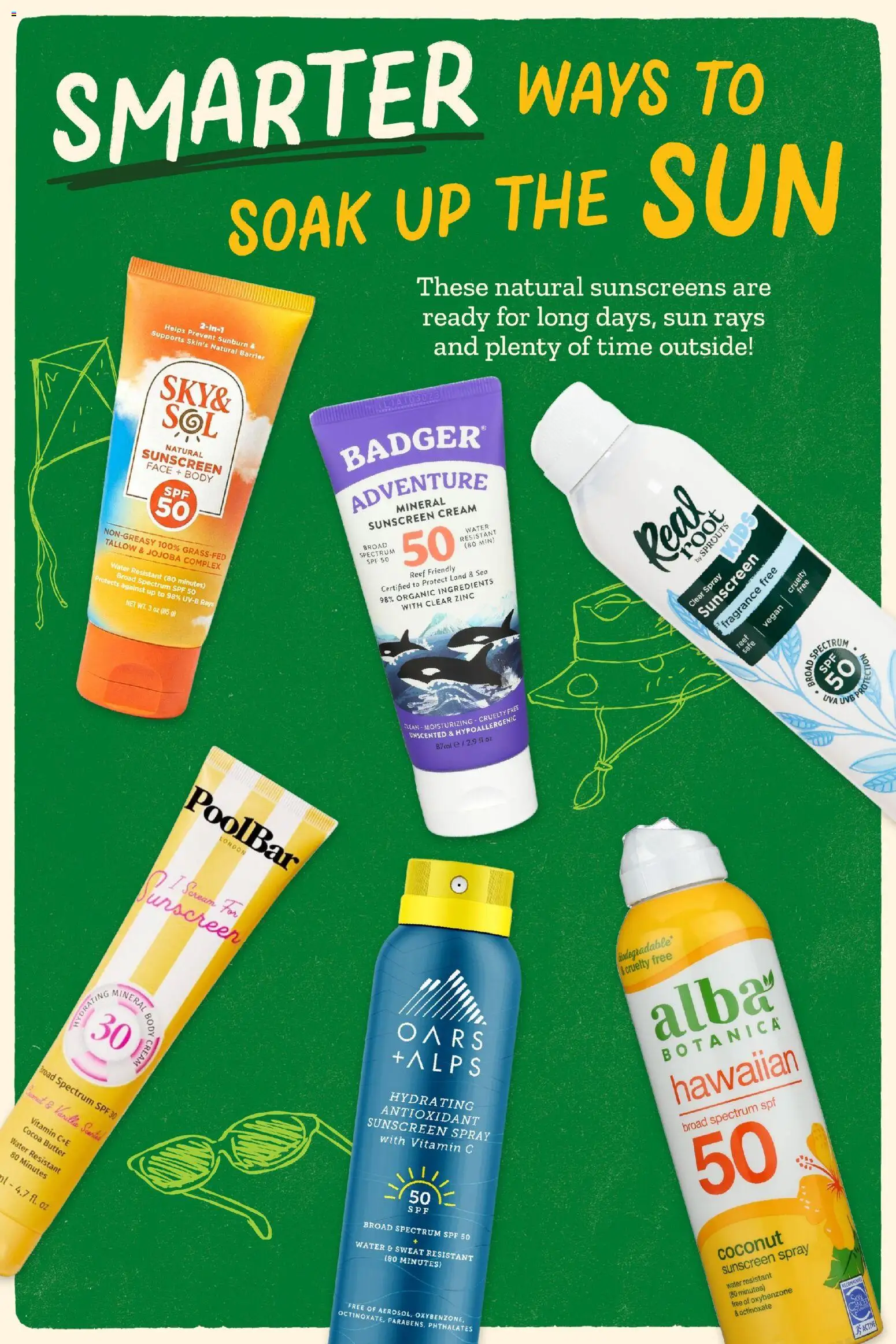 Sprouts Monthly Ad - valid from 29.04.2026 | Page: 34 | Products: Safe, Sunscreen, Cream, Water