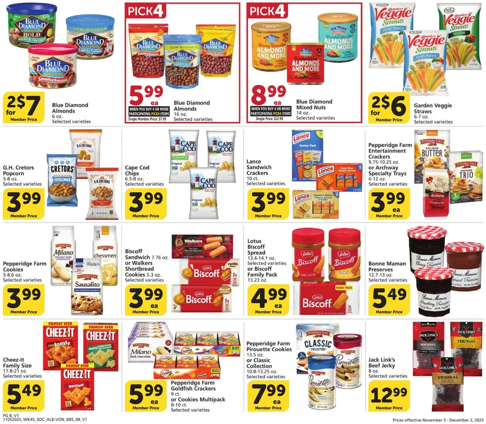 Vons Big Book of Savings - valid from 05.11.2025 | Page: 8 | Products: Butter, Chips, Nuts, Salt