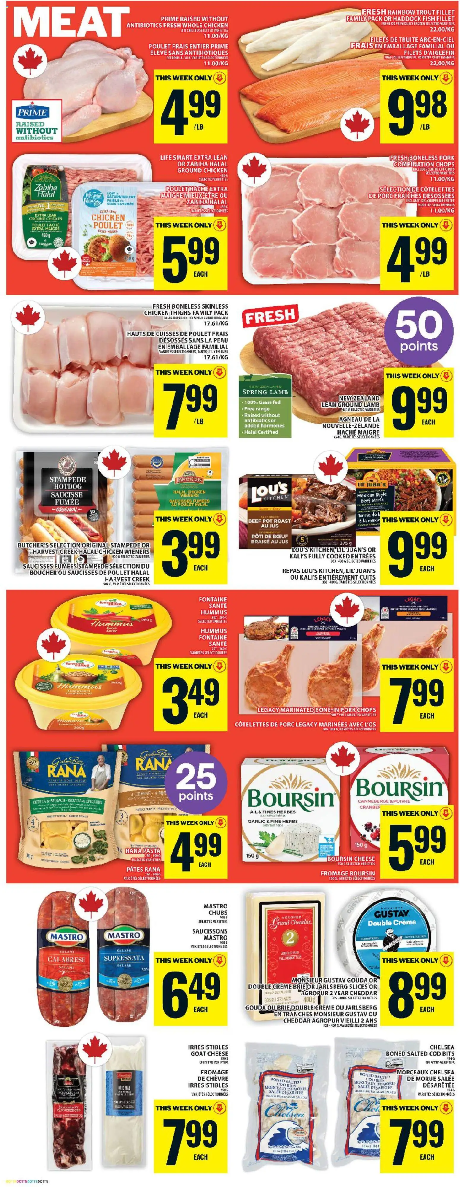 Food Basics flyer valid from 06.11.2025 | Page: 7 | Products: Fish, Beef, Cheese, Pork