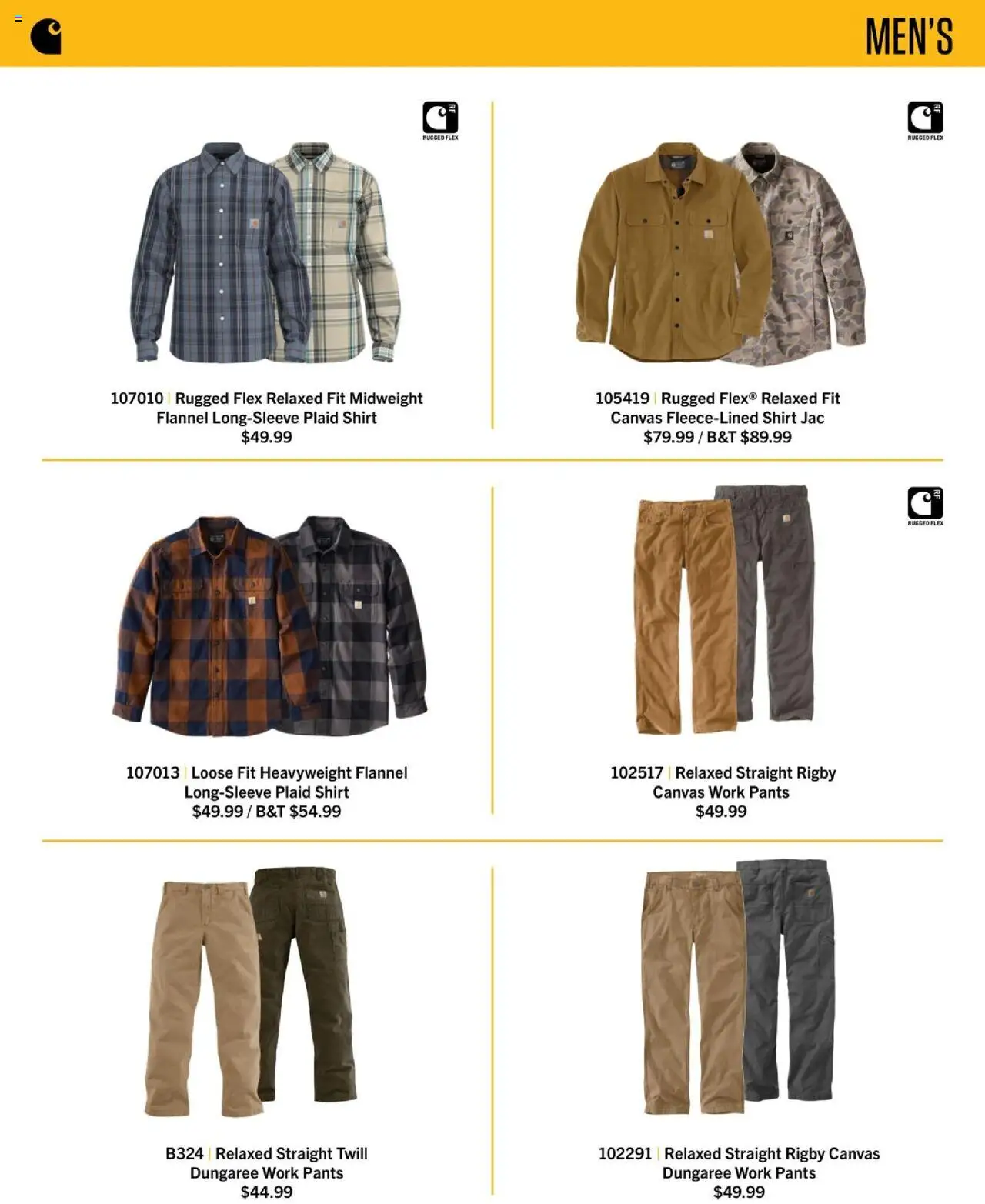Dunham's Sports Carhartt Guide - valid from 02.10.2025 | Page: 7 | Products: Canvas, Shirt, Pants