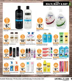 Preview of Supabarn Catalogue  - valid from 17.12.2025 | Page: 9 | Products: Deodorant, Body lotion, Tablets, Vaseline