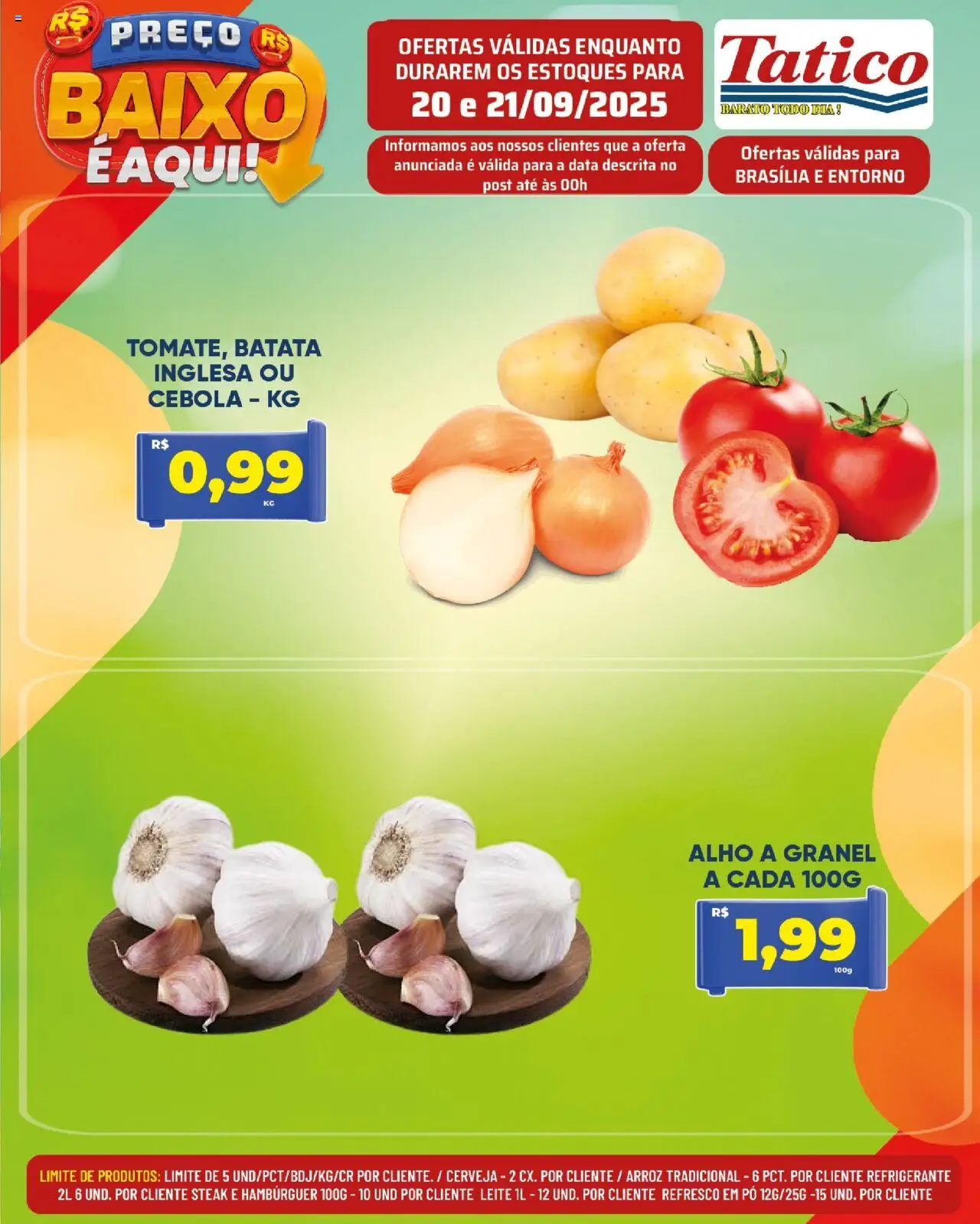 Tatico Folheto - válido de 20.09.2025 | Página: 3 | Produtos: Alho, Refresco, Baixo, Batata