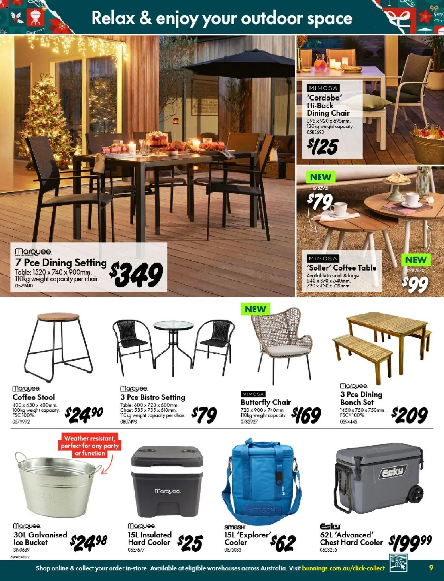 Bunnings Warehouse catalogue - valid from 05.11.2025 | Page: 9 | Products: Bucket, Chair, Coffee, Weight
