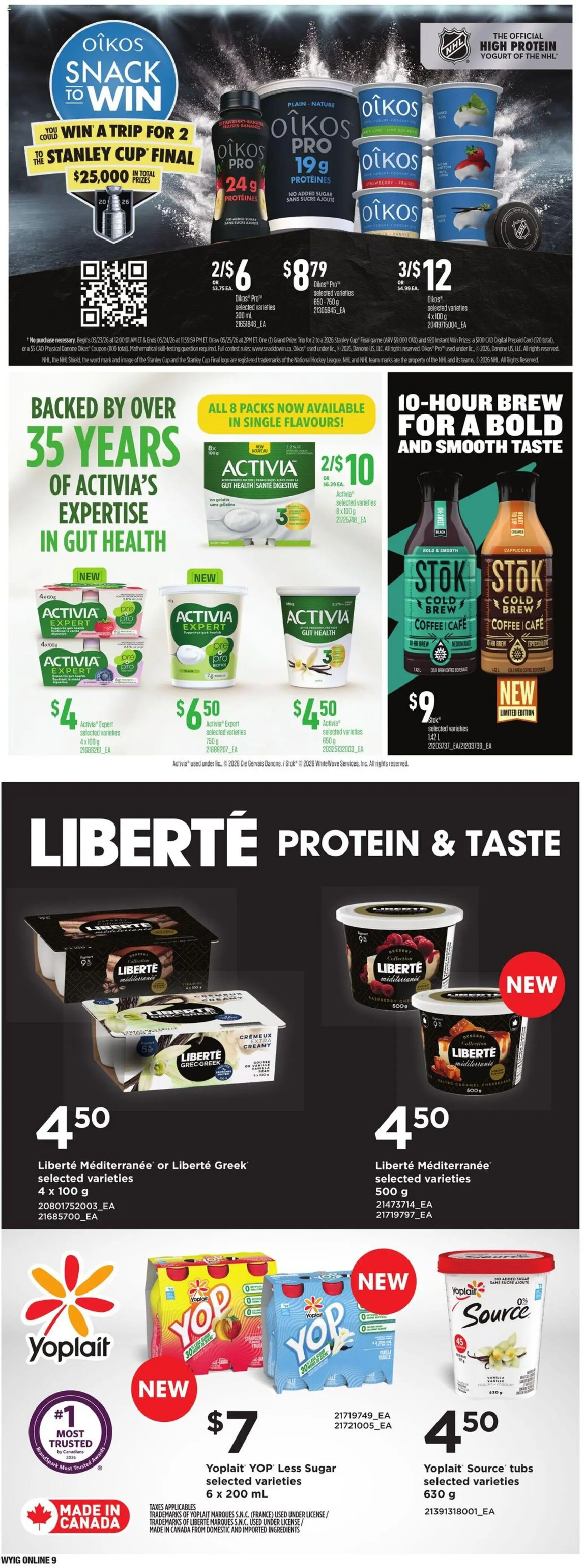 Loblaws flyer valid from 23.04.2026 | Page: 20 | Products: Game, Yogurt, Coffee