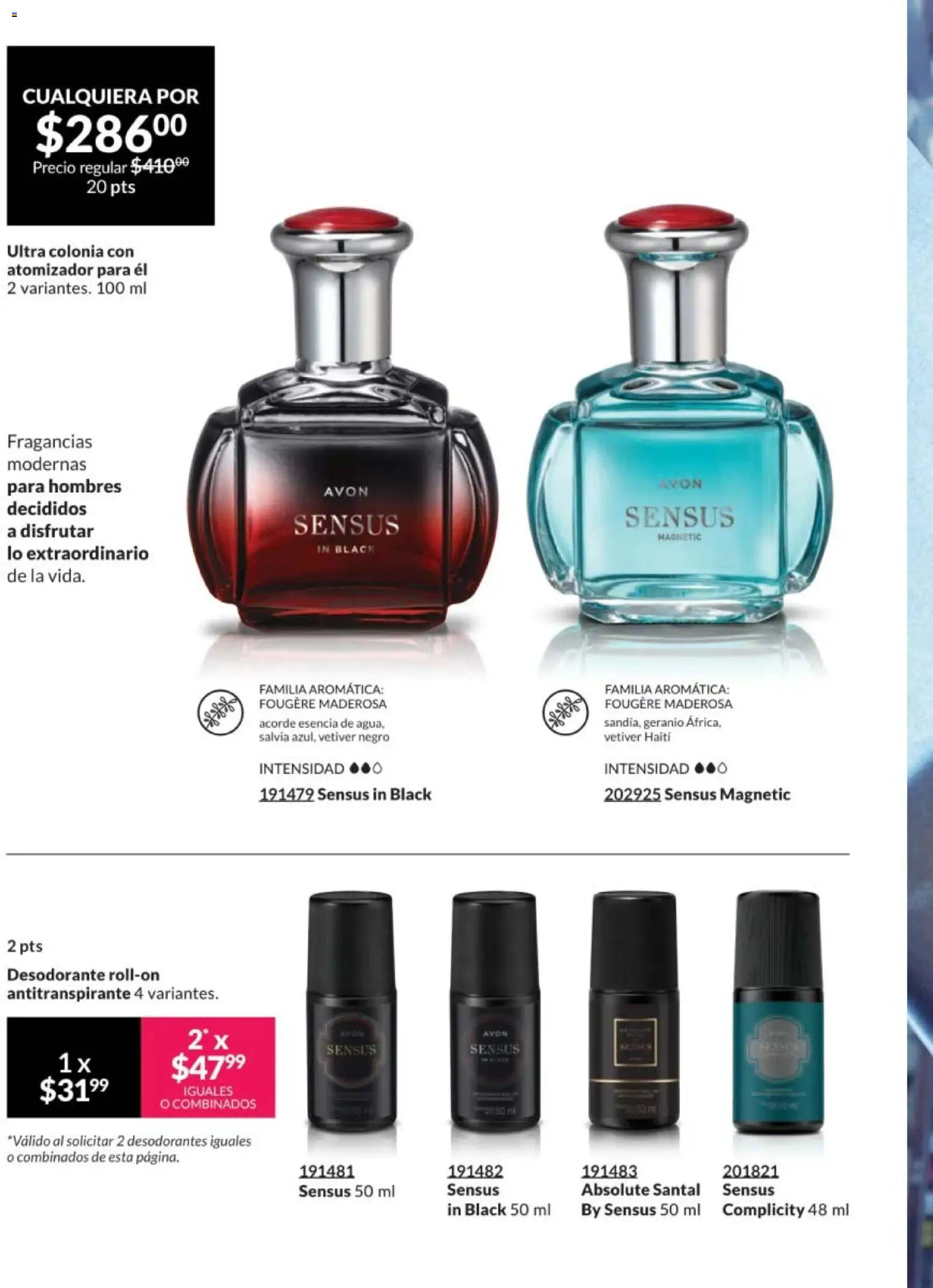 Nuevas ofertas de AVON válidas en toda la República Mexicana desde el 30.01.2026. ¡Encuentra las mejores ofertas en AVON campaña 3 2026! | Página: 80 | Productos: Desodorante, Antitranspirante